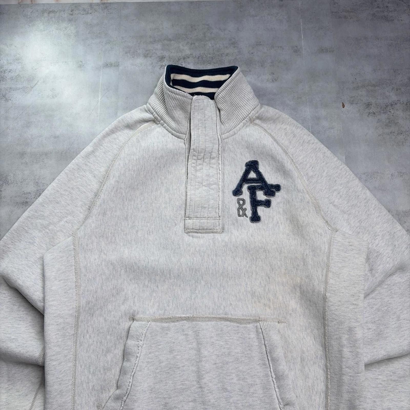 Abercrombie & Fitch Y2K Abercrombie & Fitch Heavyweight Quarter Zip Sweater Size US L / EU 52-54 / 3 - 3 Thumbnail