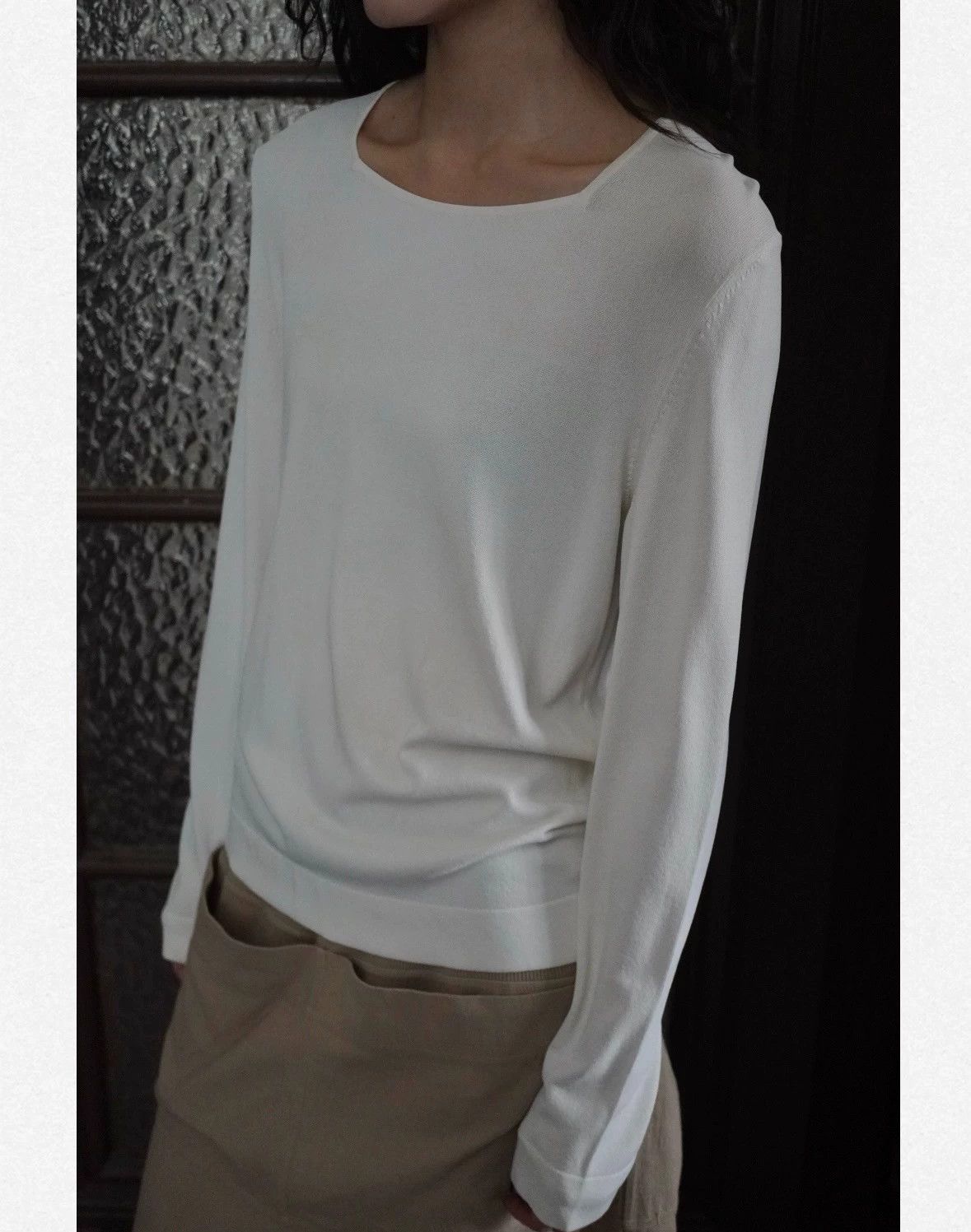 Hermes Hermes x Margiela 00s White Viscose LS Tee S/M Size S / US 4 / IT 40 - 2 Thumbnail