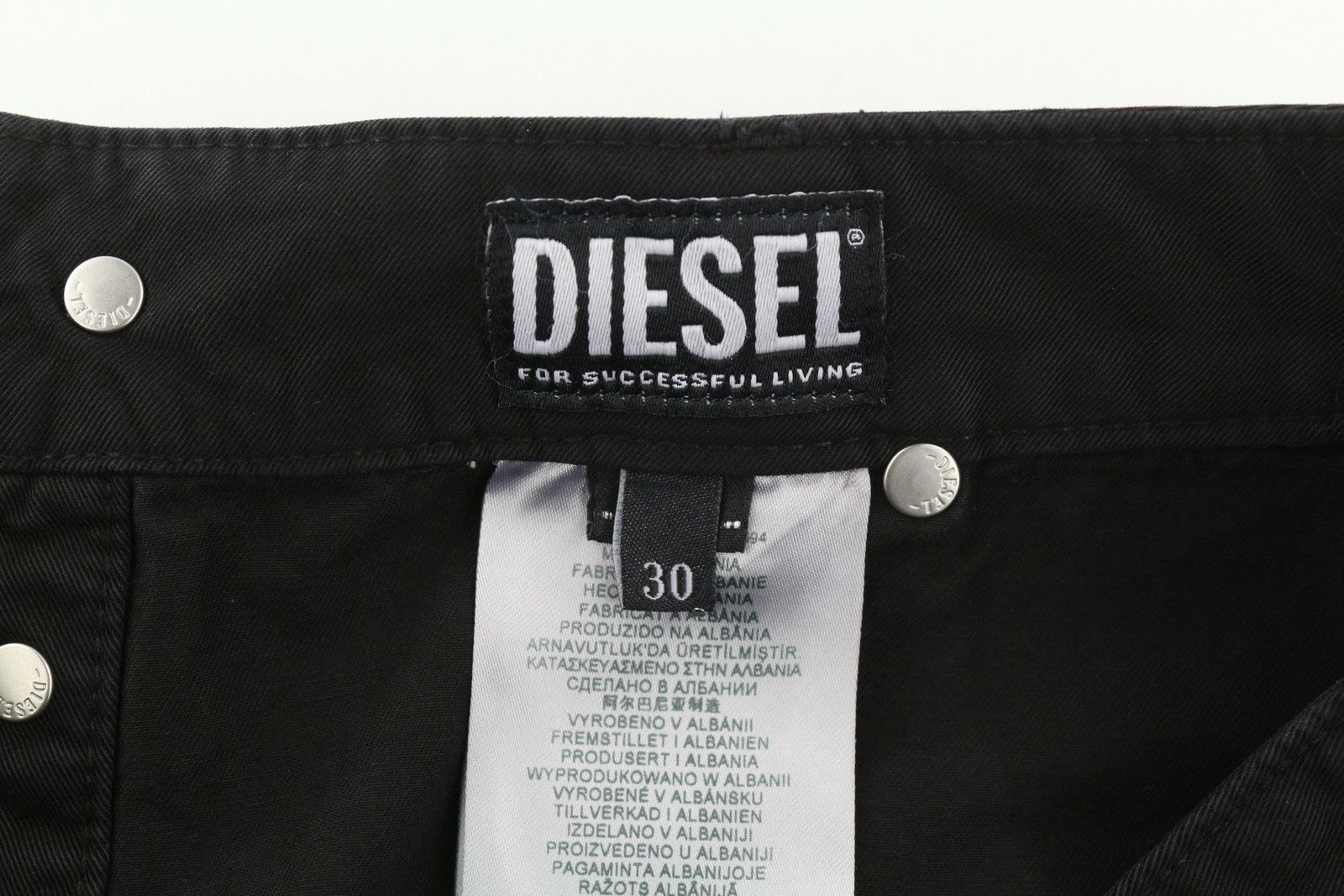 Diesel O-BEIGE W30 Black Twill Button A-Line Mini Skirt 41319 Size 30" / US 8 / IT 44 - 11 Thumbnail