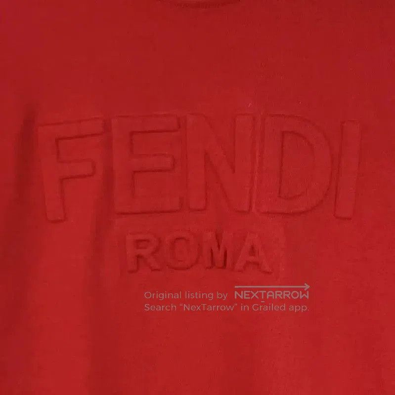 Fendi Fendi Red Cotton Women's Sweatshirt Size S . Size S / US 4 / IT 40 - 3 Thumbnail