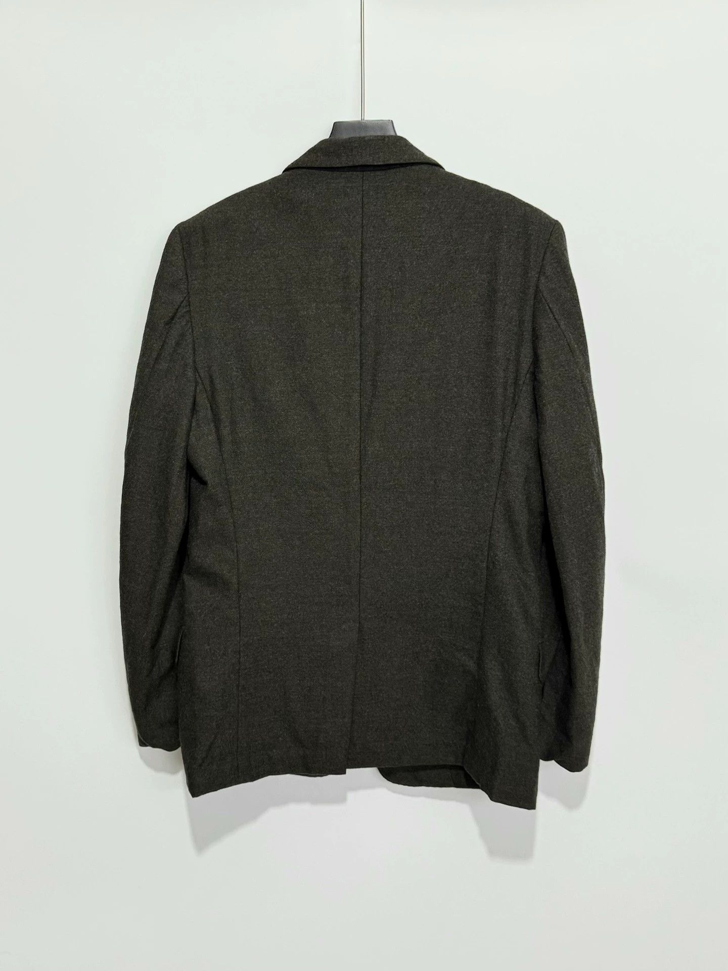 Alfred Dunhill Dunhill Dark Green Flannel Wool Blazer 52 Size 52S - 5 Thumbnail
