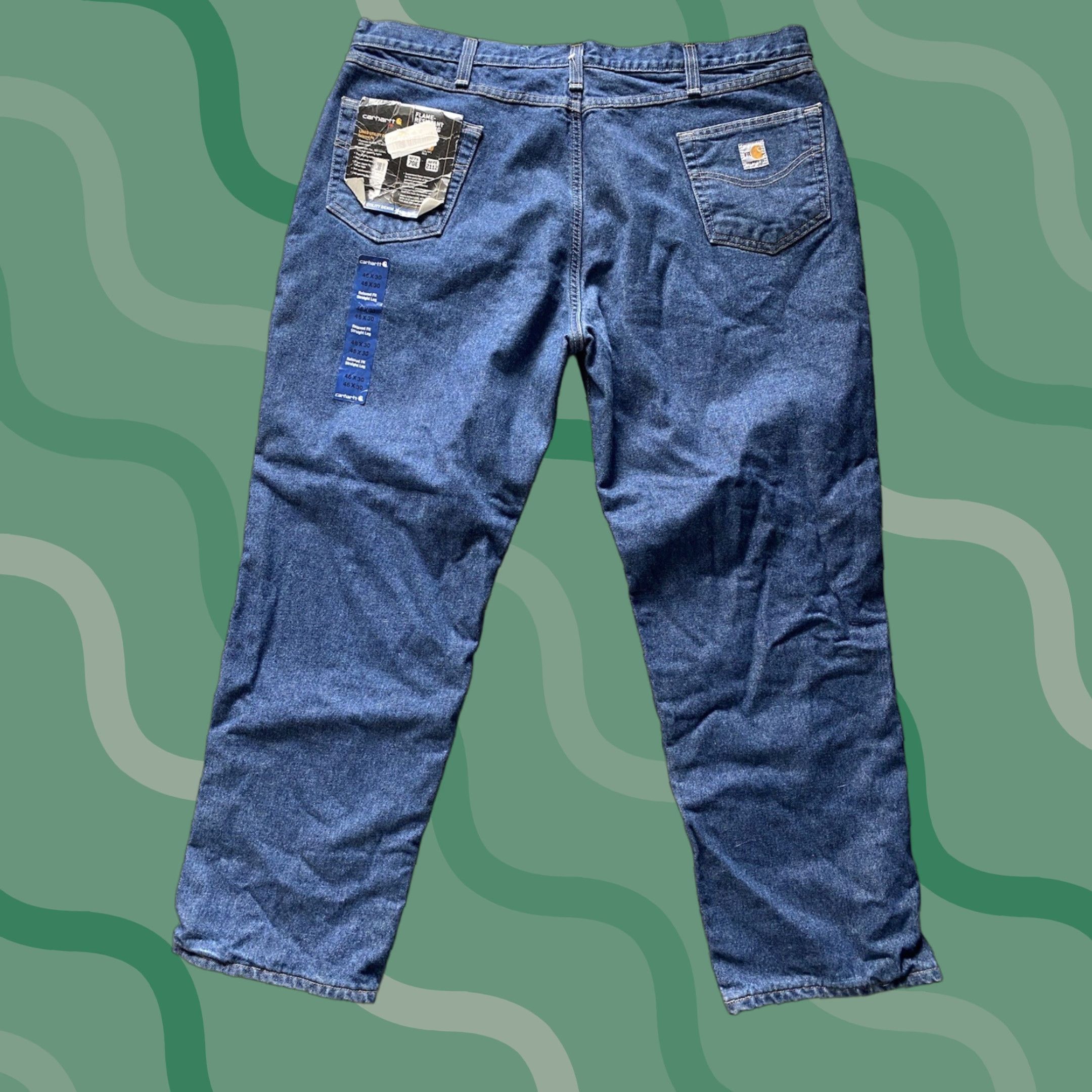 Carhartt VINTAGE? No. But item is NWT Carhartt 100160 451 FR Pants Jeans 3 HRC Men’s 46x30 Blue Flame Resistant Size US 30 / EU 46 - 1 Thumbnail