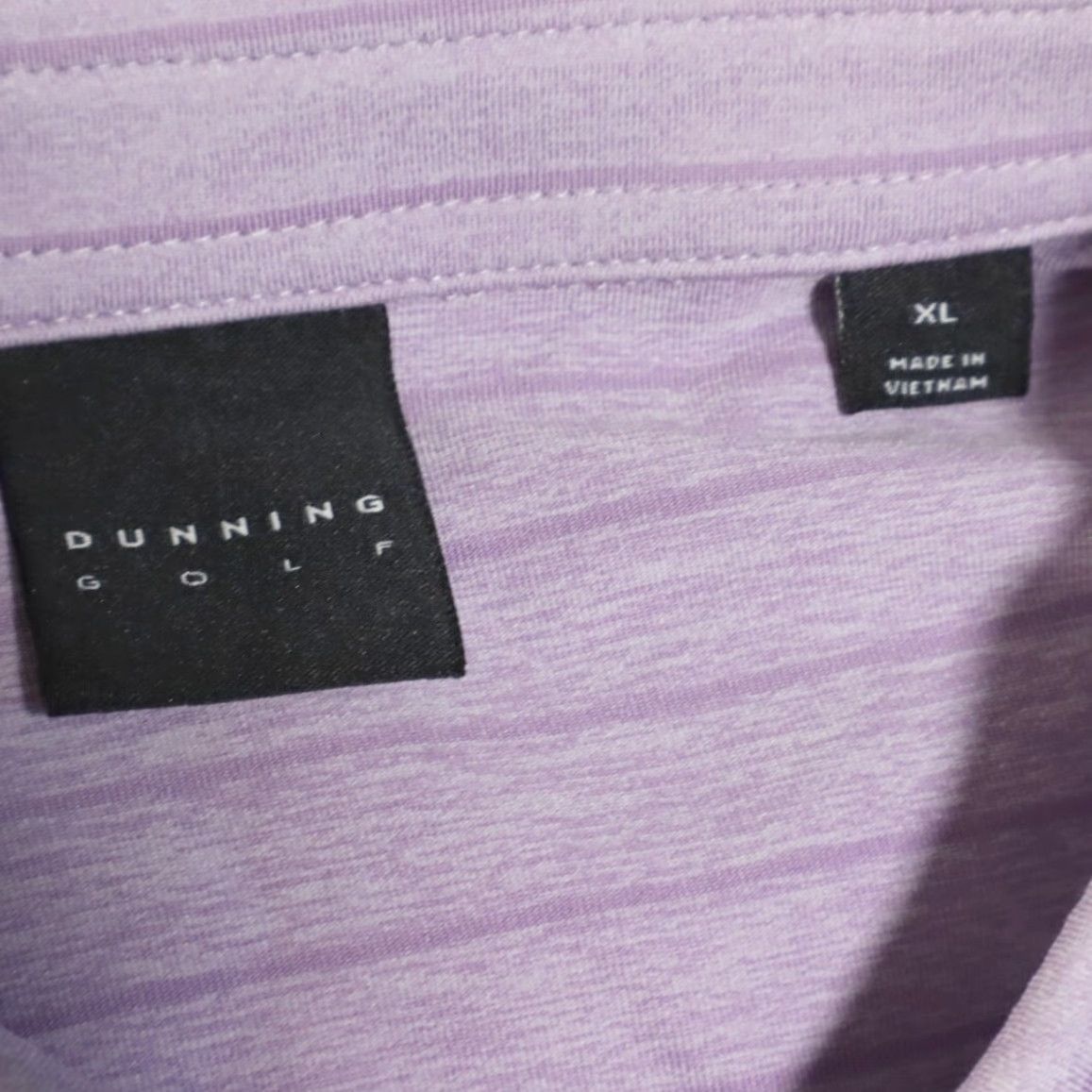 Vintage Dunning Coolmax Golf High Stretch Striped Polo Shirt Lavender Men's XL Shirt Size US XL / EU 56 / 4 - 5 Thumbnail