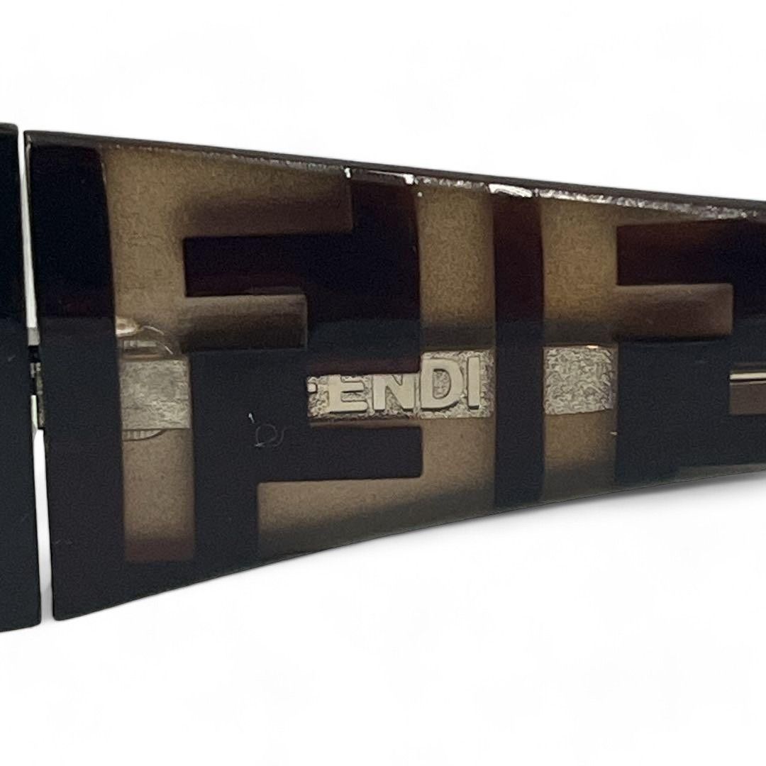 Fendi Fendi - Sunglasses Brown Plastic Monogram FF Size ONE SIZE - 6 Thumbnail