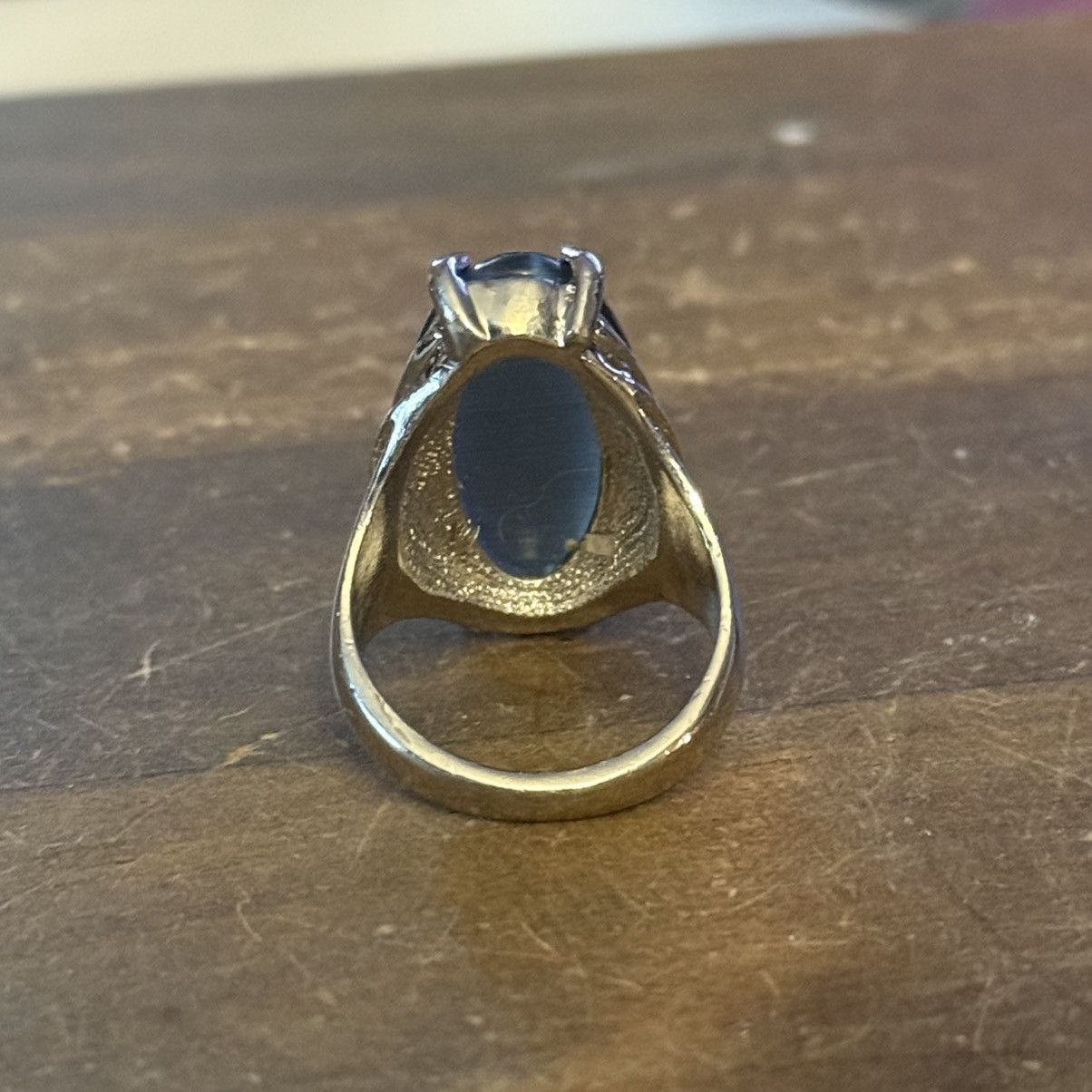 Vintage Vintage silver tone gray cats eye stone ring Size ONE SIZE - 5 Thumbnail