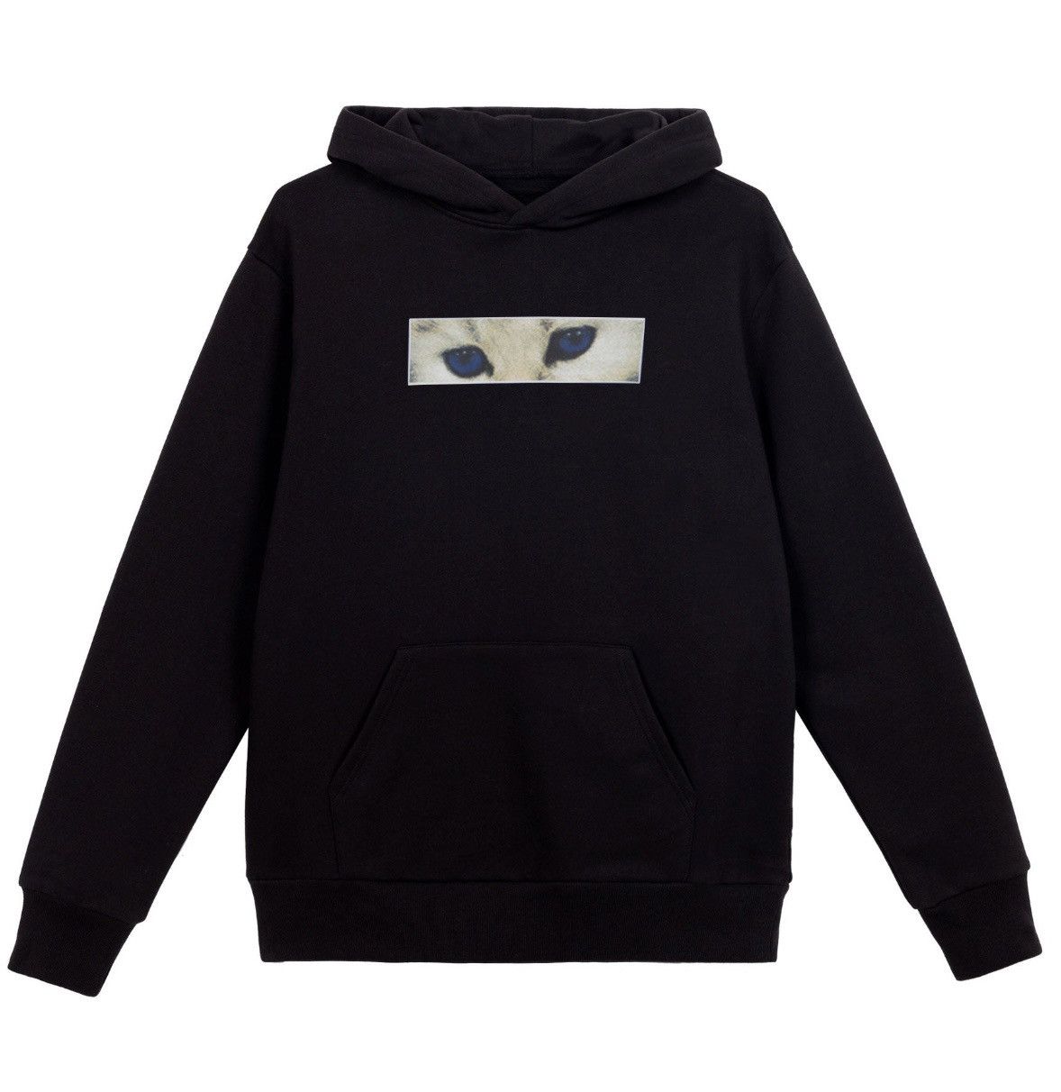 image of Golf Wang White Eyes Hoodie Black , Men's (Size 2XL)