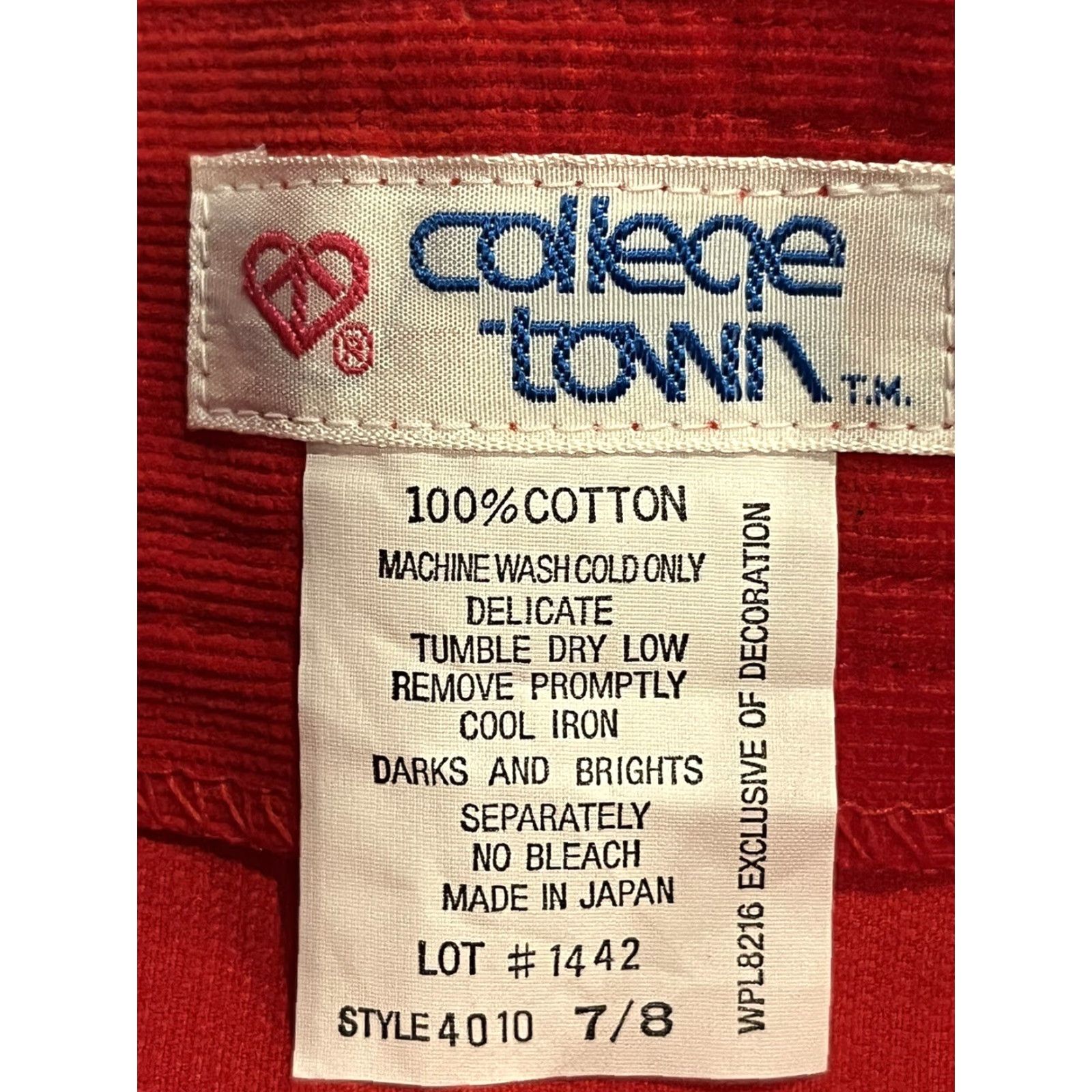 Vintage VINTAGE RED MIDI Pencil Skirt 7/8 High Waist Corduroy Pleats Pockets College Town Women's Skirt Size 28" / US 6 / IT 42 - 2 Thumbnail