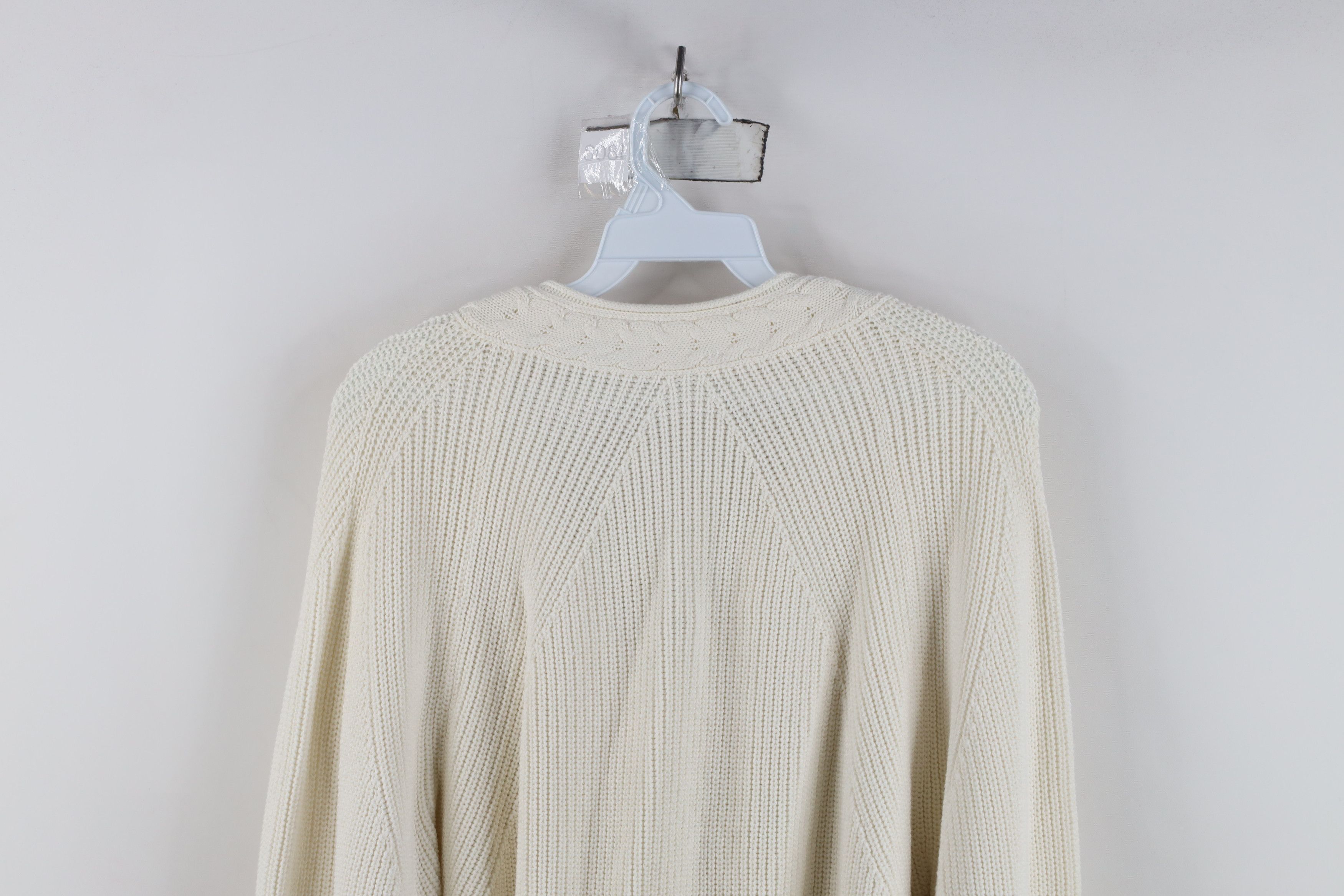 Nautica Vintage 90s Nautica Sailing Chunky Ribbed Knit Sweater White Size US M / EU 48-50 / 2 - 13 Thumbnail