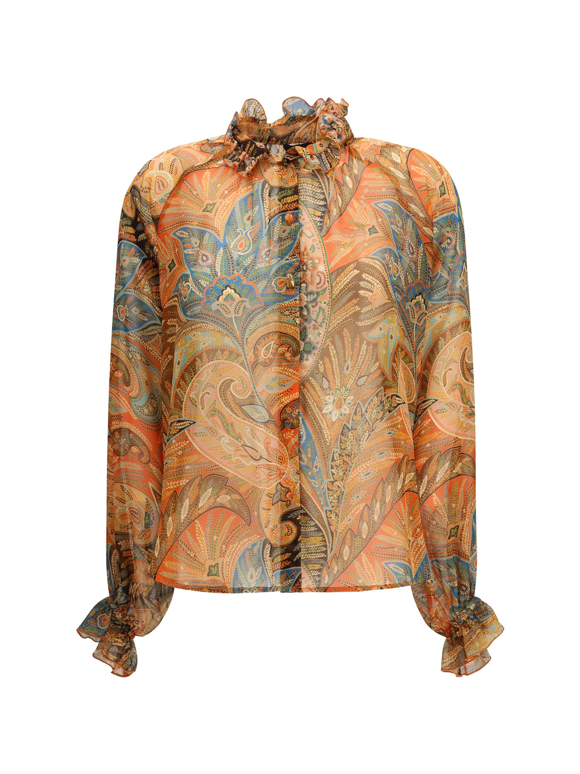 Etro Paisley ruffled Shirt Size M / US 6-8 / IT 42-44 - 1 Thumbnail