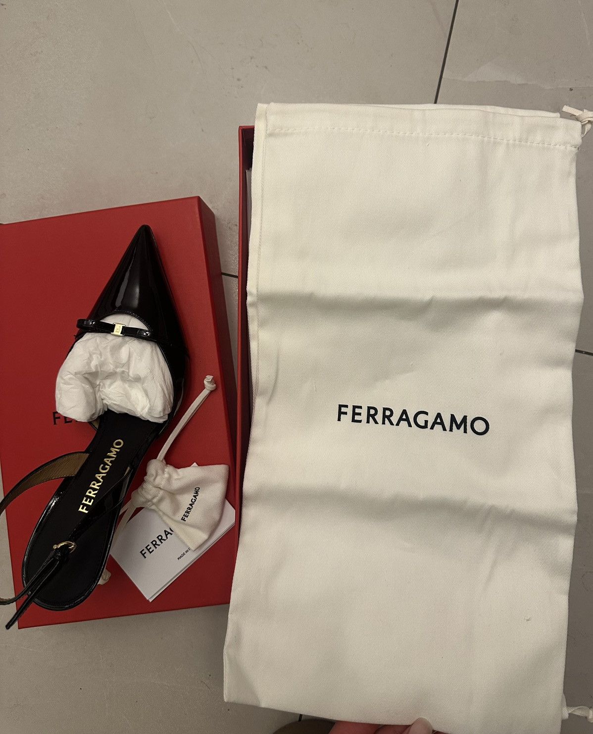 Salvatore Ferragamo Ferragamo Slingback Bow Heels Never Worn Size US 8.5 / IT 38.5 - 3 Thumbnail