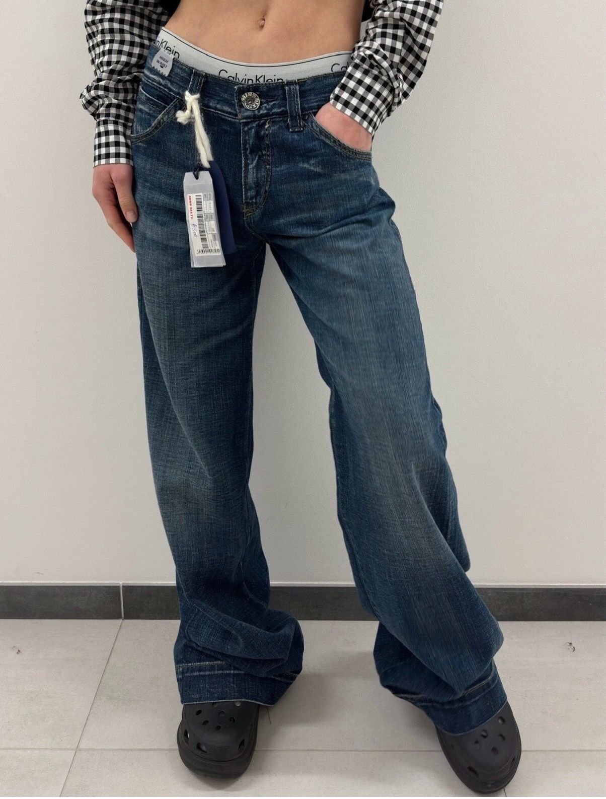 Miss Sixty DDP NEW Miss Sixty 60 Jeans Baggy Mila High Waist Flared y2k Size 30" / US 8 / IT 44 - 4 Thumbnail