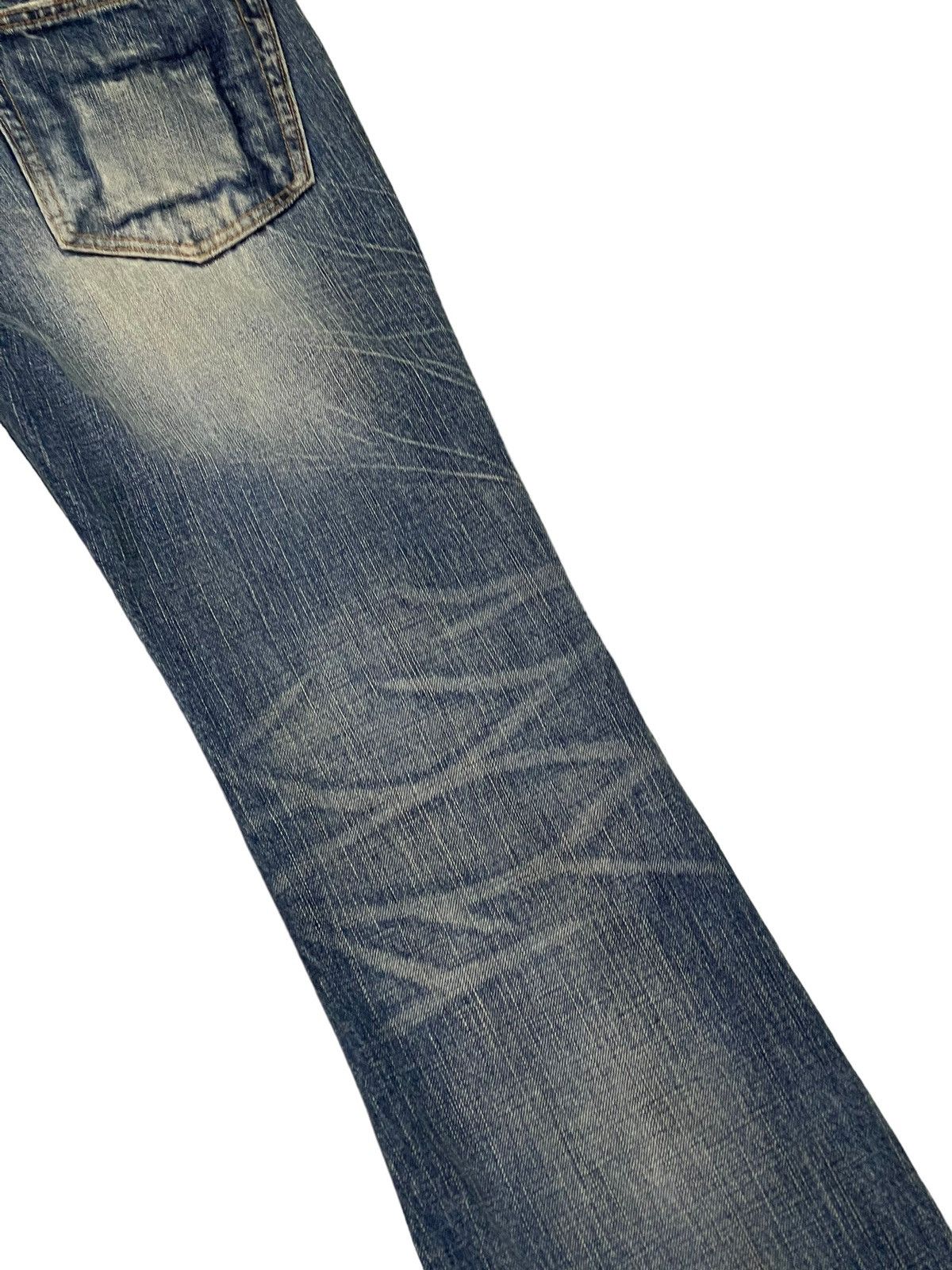 Japanese Brand Flare Jeans Sanford Distress Low Rise Boot Cut 8🟦1 Size US 30 / EU 46 - 19 Thumbnail