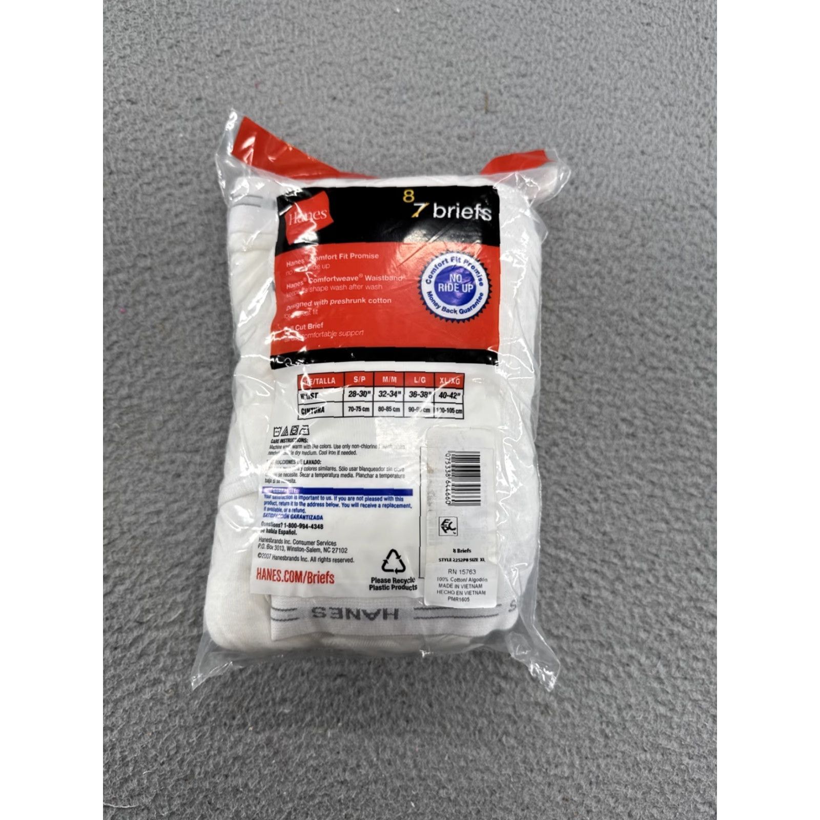 Hanes VINTAGE Hanes 2007 Men's White Briefs Underwear Package of 8 Pack Size XL New in Package Size US 36 / EU 52 - 4 Thumbnail