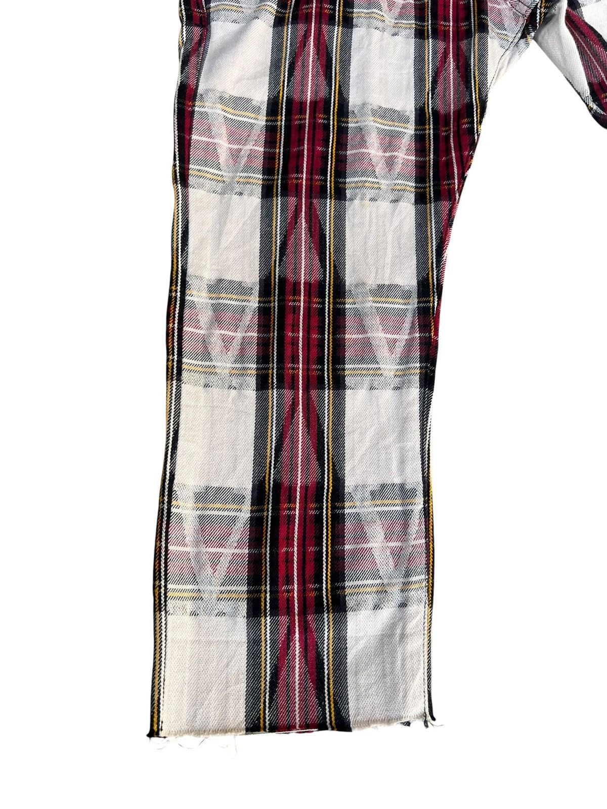 SHAREEF Shareef 2007 Japan Check Raw Edge Cropped Pant Size US 29 - 9 Thumbnail