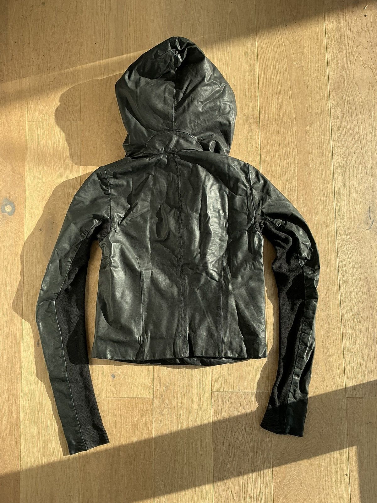 Rick Owens Rick Owens 2009 Hooded Leather Jacket Size M / US 6-8 / IT 42-44 - 4 Thumbnail