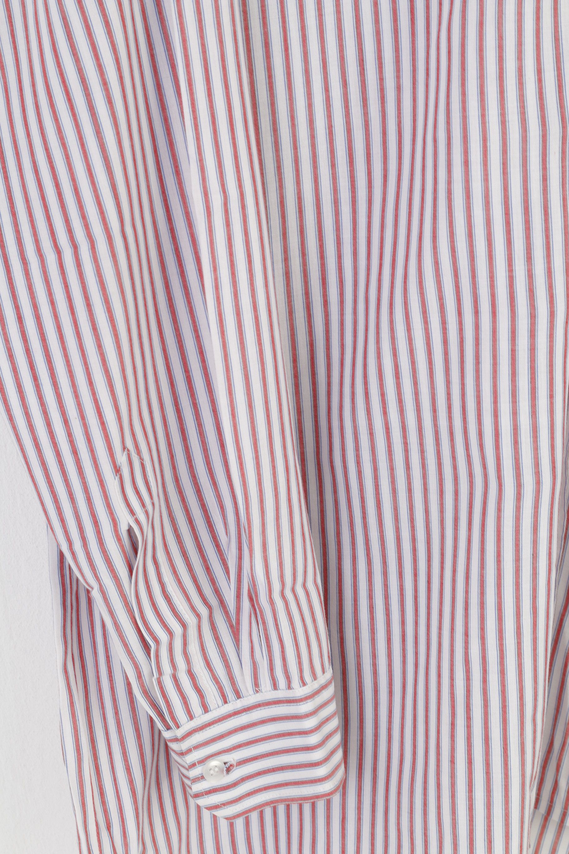 Champion Champion Men 17.5 XL Casual Shirt White Red Striped 11186 Size US XL / EU 56 / 4 - 3 Thumbnail