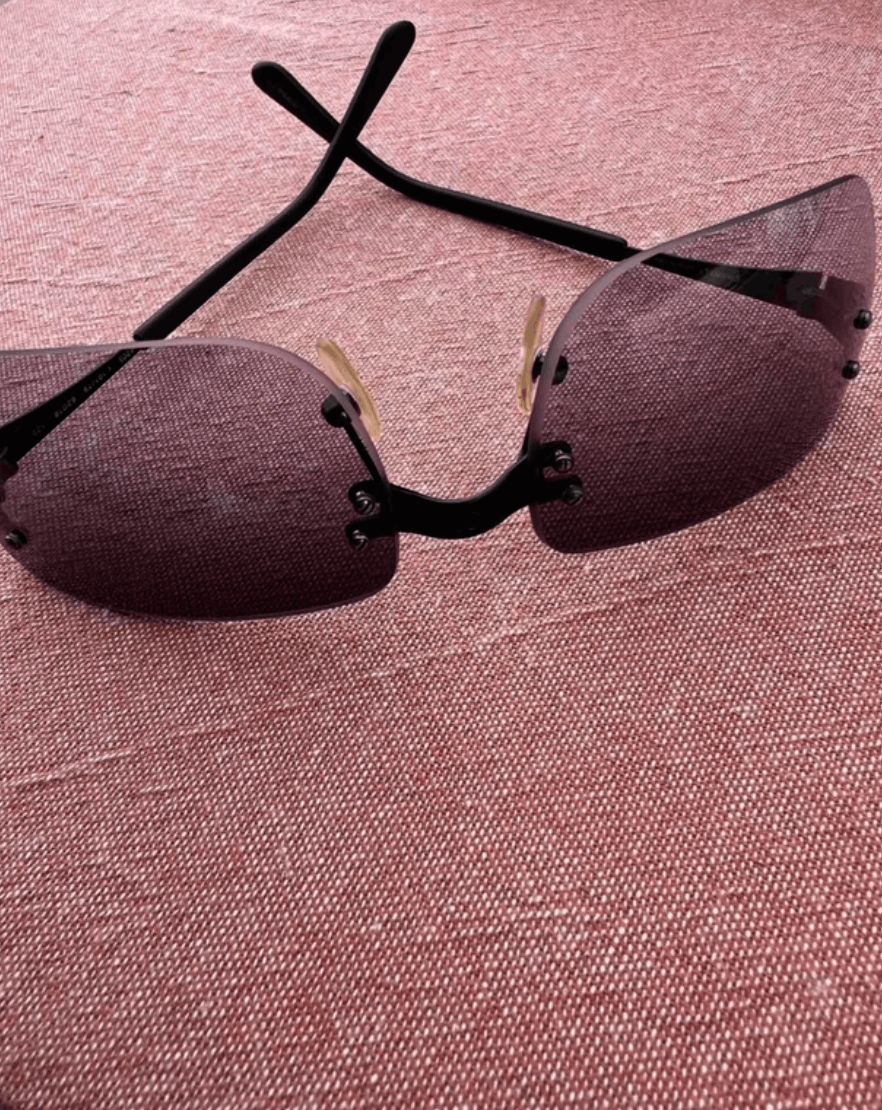 Chanel Sunglasses 4005 Rhinestone Rimless 4017 Vintage