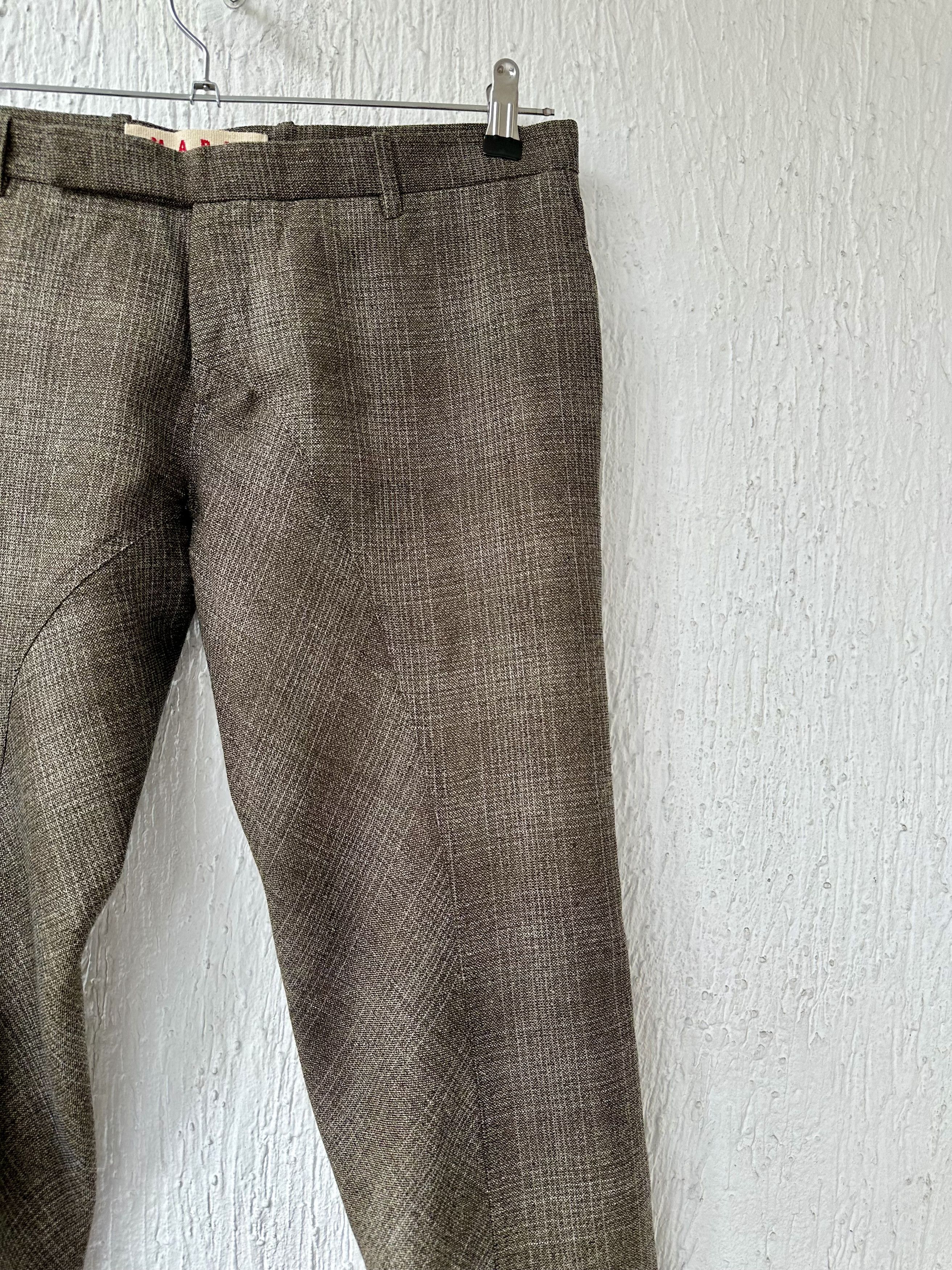 Marni silk blend plaid trousers Size US 32 / EU 48 - 2 Thumbnail