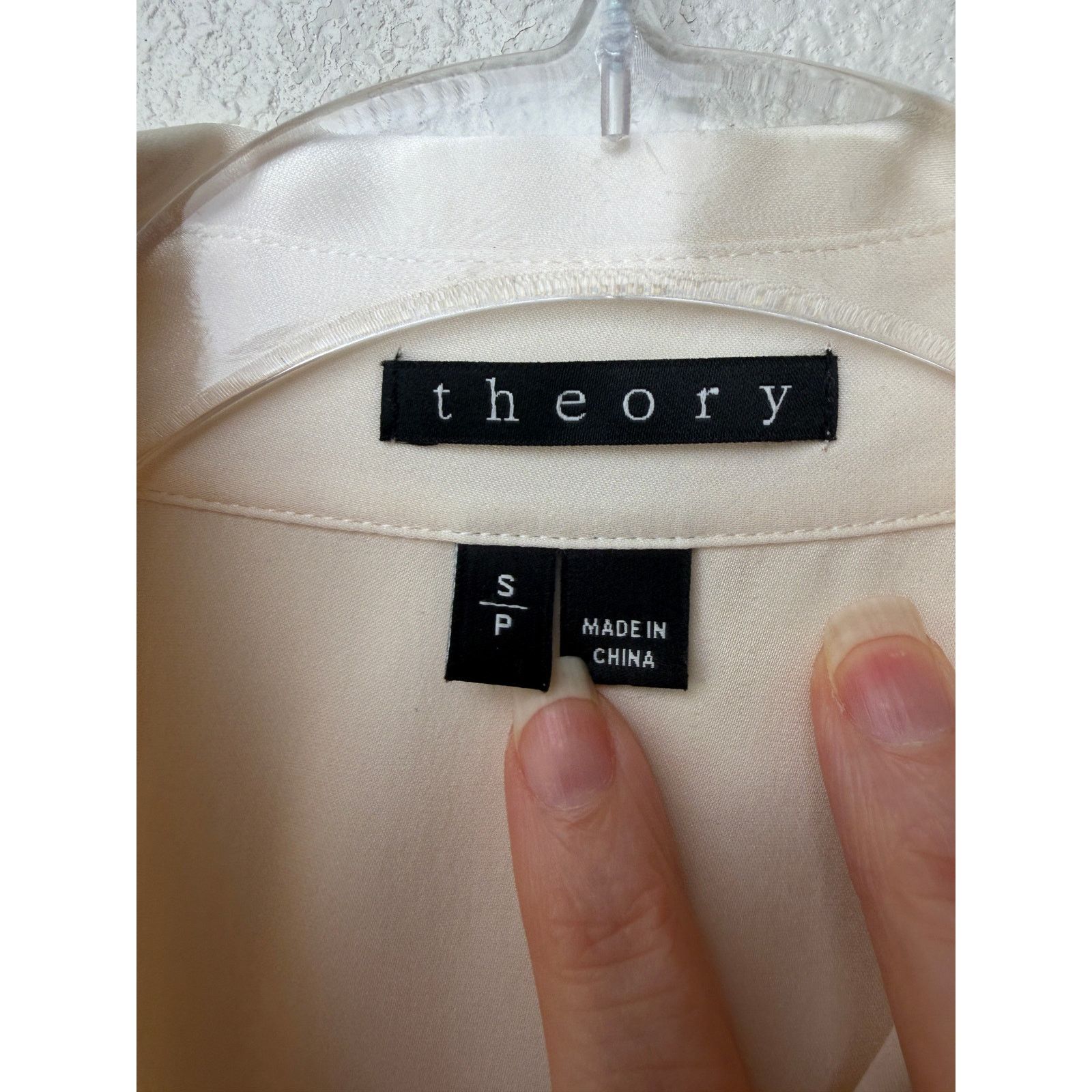 Theory Theory Tanelis Cream Silk Camp Collar Blouse US S Size S / US 4 / IT 40 - 13 Thumbnail