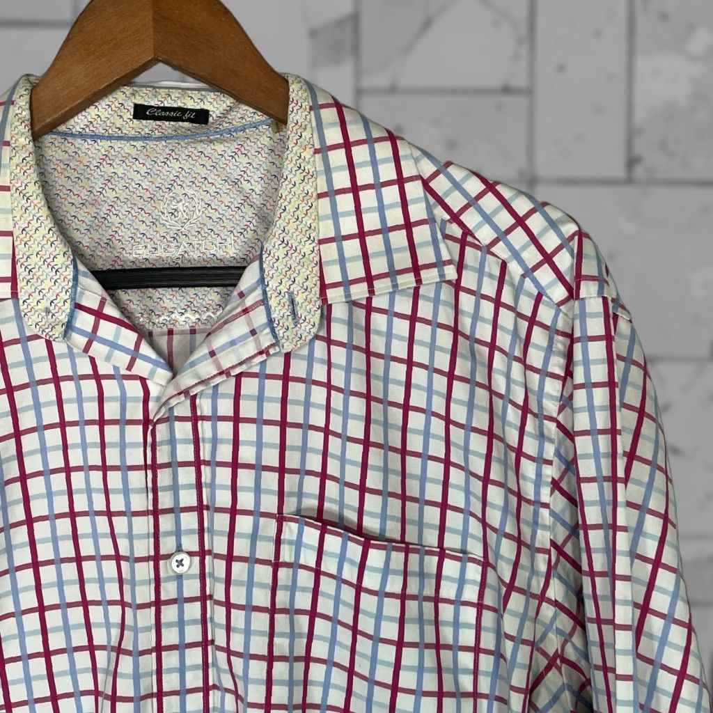 BUGATCHI Bugatchi Plaid Button-Down Shirt Mens L Multicolor Long Sleeve Size US L / EU 52-54 / 3 - 1 Thumbnail