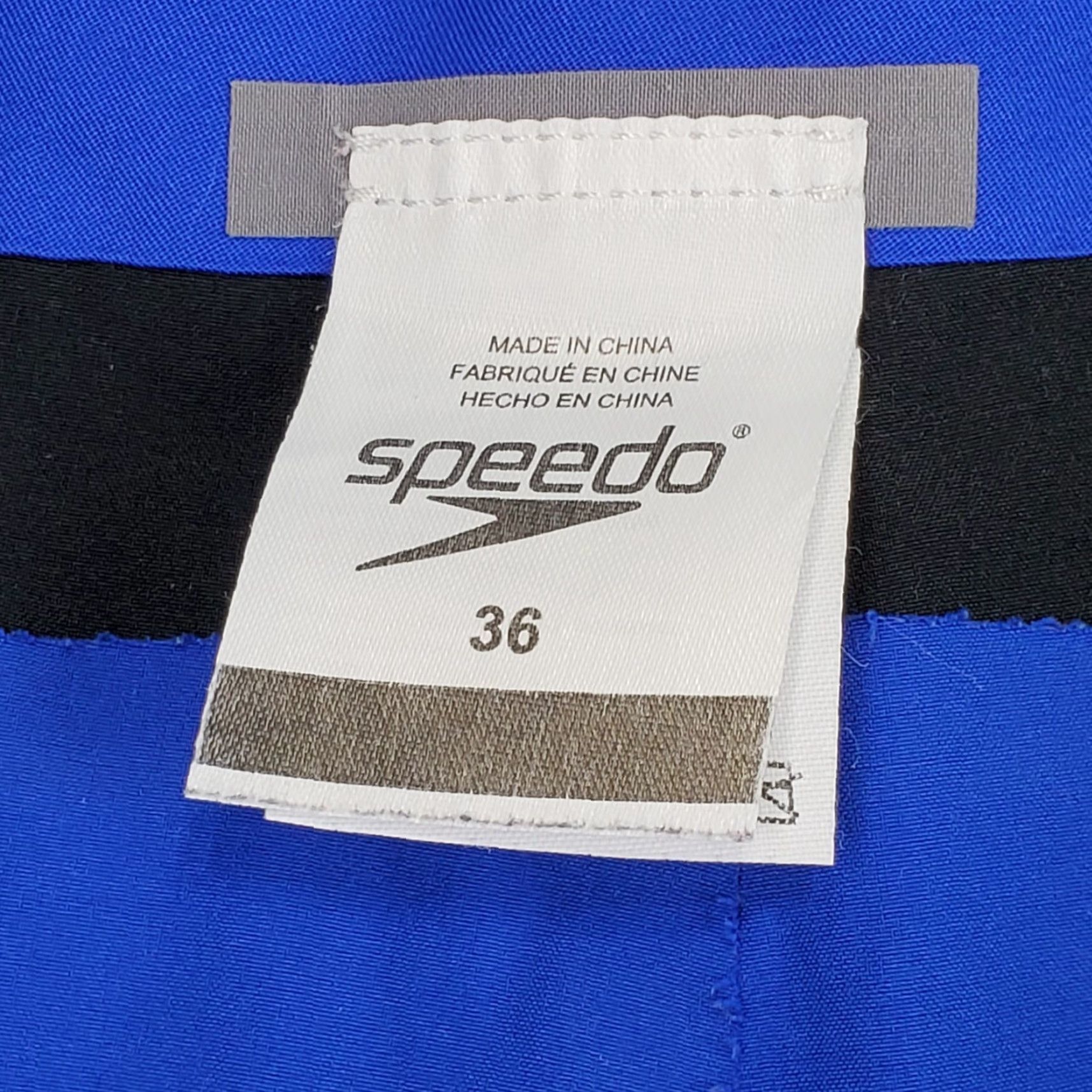Speedo Speedo Shorts Men 36 Blue Black Polyester Stretch Lace-Up Boardshorts Pockets Size US 36 / EU 52 - 7 Thumbnail