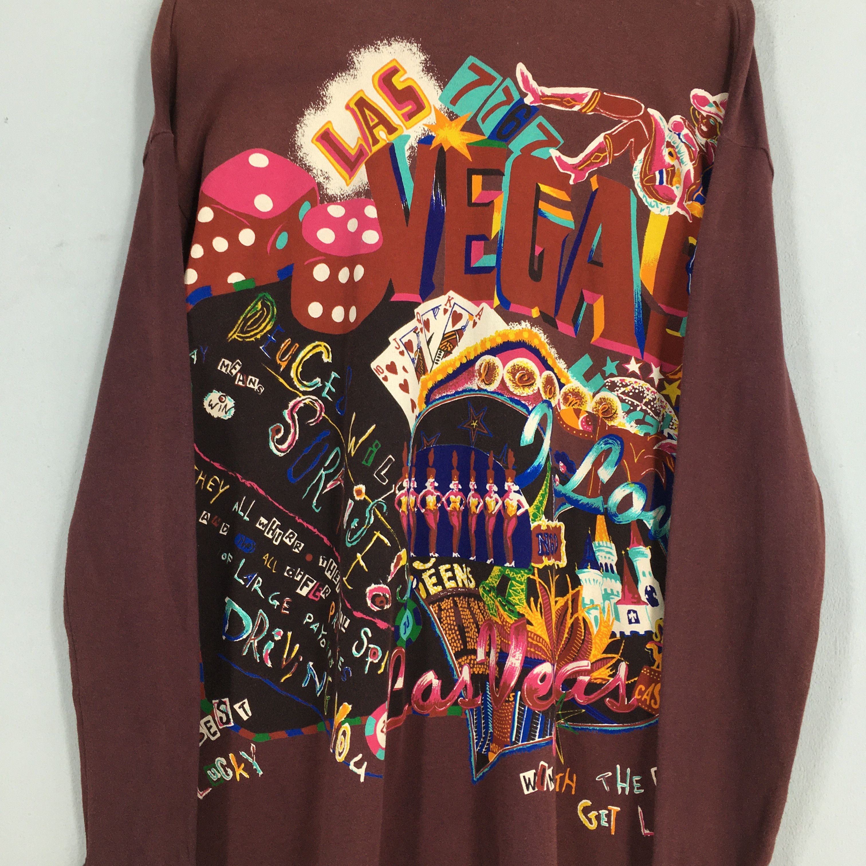 Vintage Vintage 90's Texas Las Vegas Casino Brown T shirt Large Size US L / EU 52-54 / 3 - 4 Thumbnail