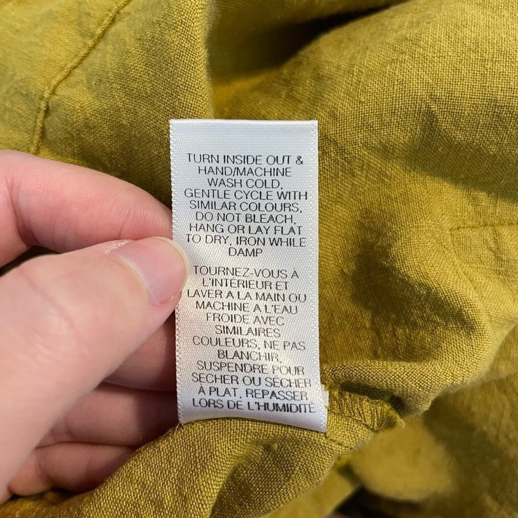 Other Ayrtight Chartreuse Linen Tunic Dress with Pockets S Size XS / US 0-2 / IT 36-38 - 10 Thumbnail