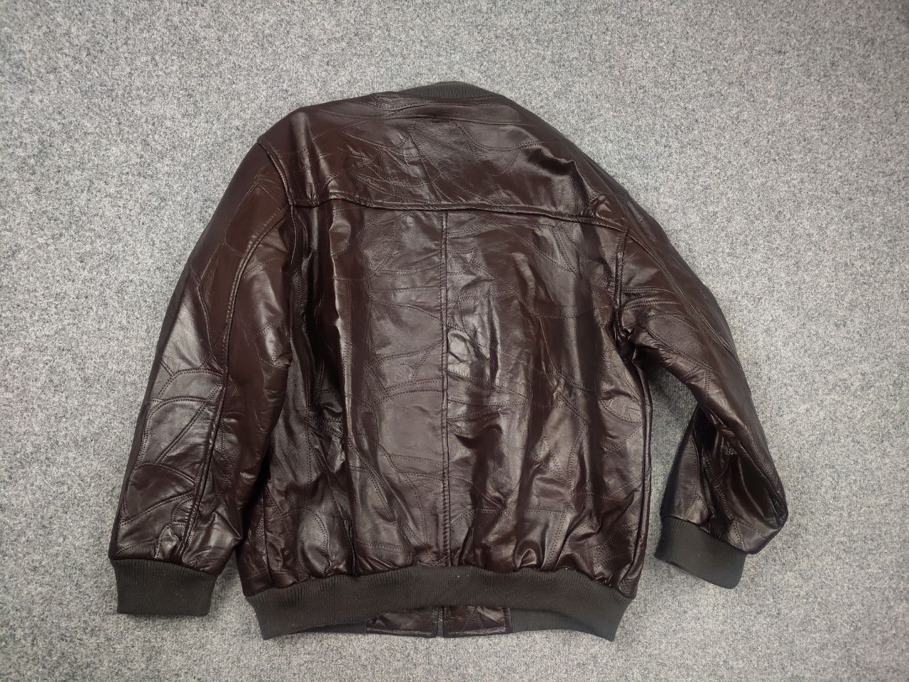 If Six Was Nine Vintage 90's brown patched leather bomber Jacket LGB Rick Size US XL / EU 56 / 4 - 9 Thumbnail