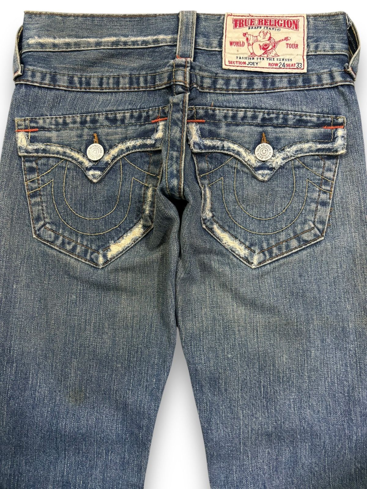 True Religion Vintage True Religion Joey Mud Washed Flare Distressed Jeans Size US 28 / EU 44 - 10 Thumbnail