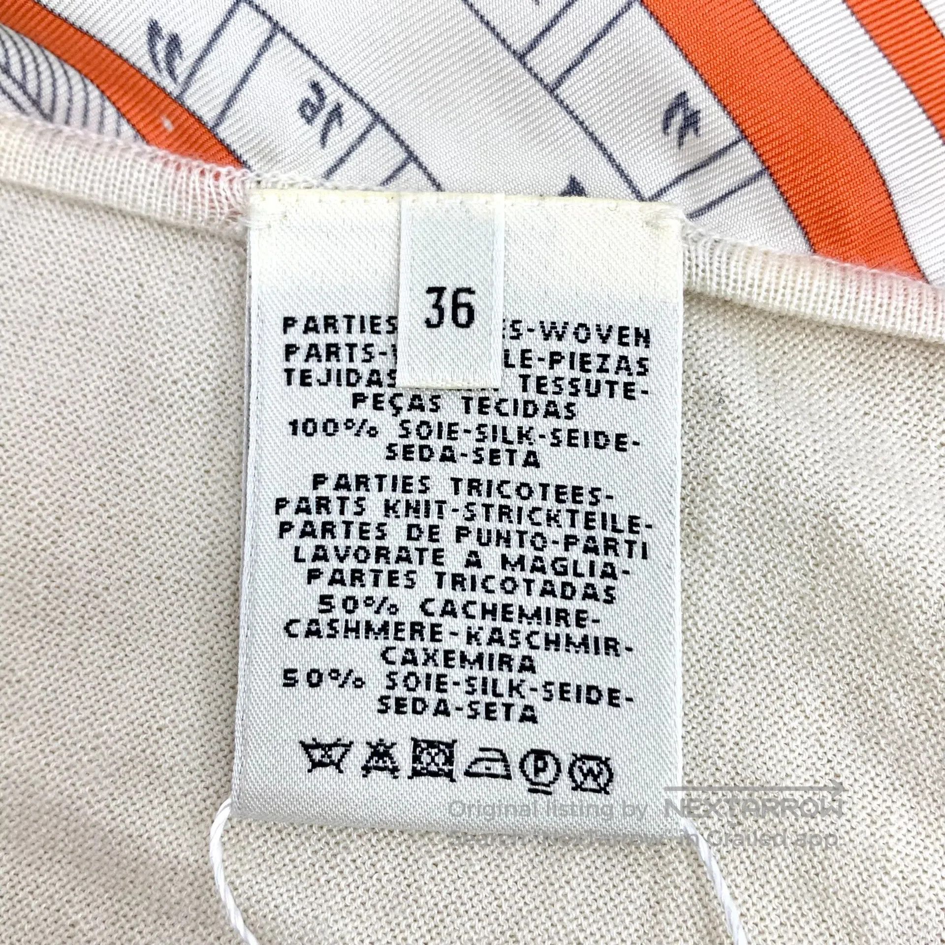 Hermes Hermes Multicolor Silk Compass Print Cashmere V-neck Long Size XS / US 0-2 / IT 36-38 - 6 Thumbnail