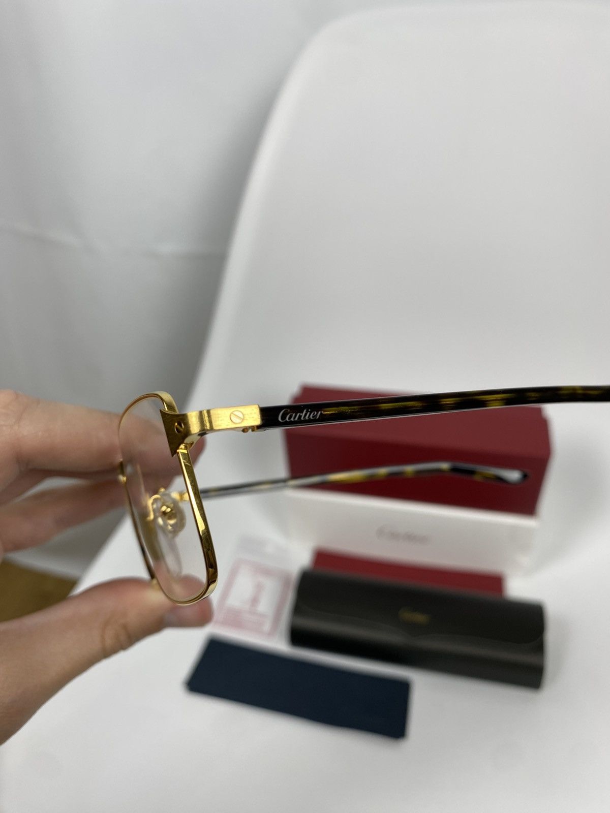Cartier Cartier CT0040o Gold Frame Glasses New One Size Size ONE SIZE - 17 Thumbnail