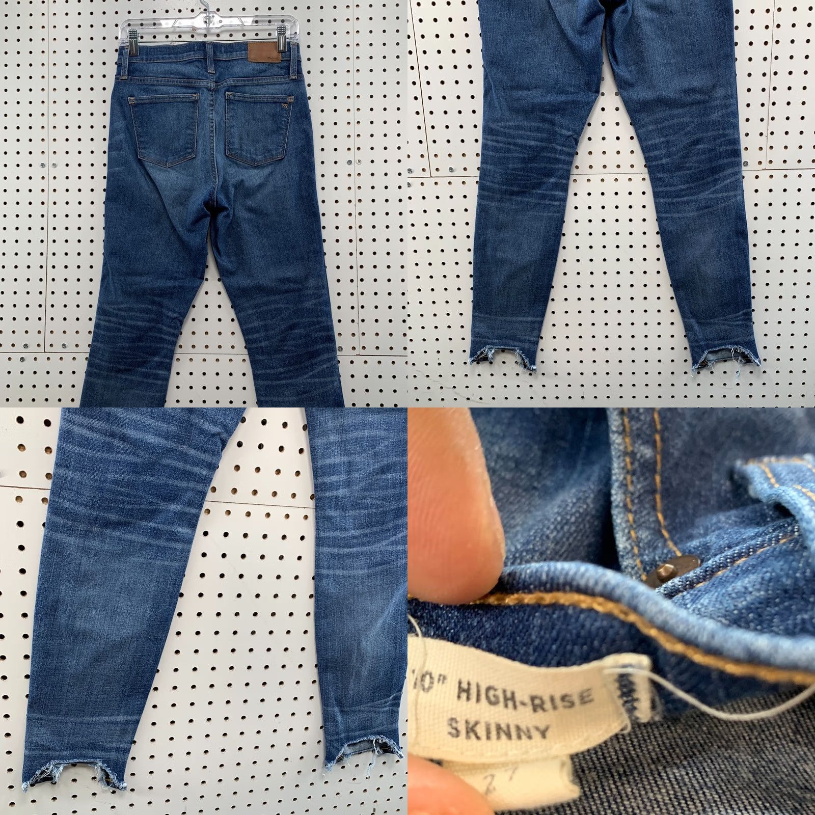 Madewell Madewell Skinny Blue Denim Jeans Women Size 27 High Rise Button Fly 28x28.5 Fits 28 Womens Jeans Middle Rise Blue Skinny Size 27" / US 4 / IT 40 - 8 Thumbnail