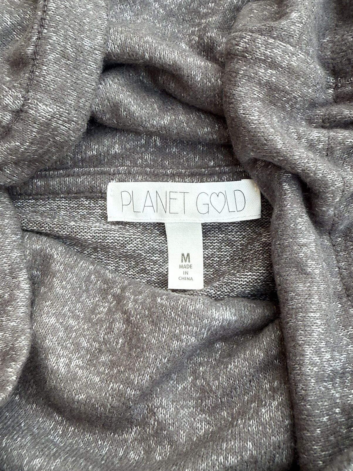 Other Planet Gold Cowl Neck Sweater Tunic Top Grey Kangaroo Pocket Size M / US 6-8 / IT 42-44 - 8 Thumbnail