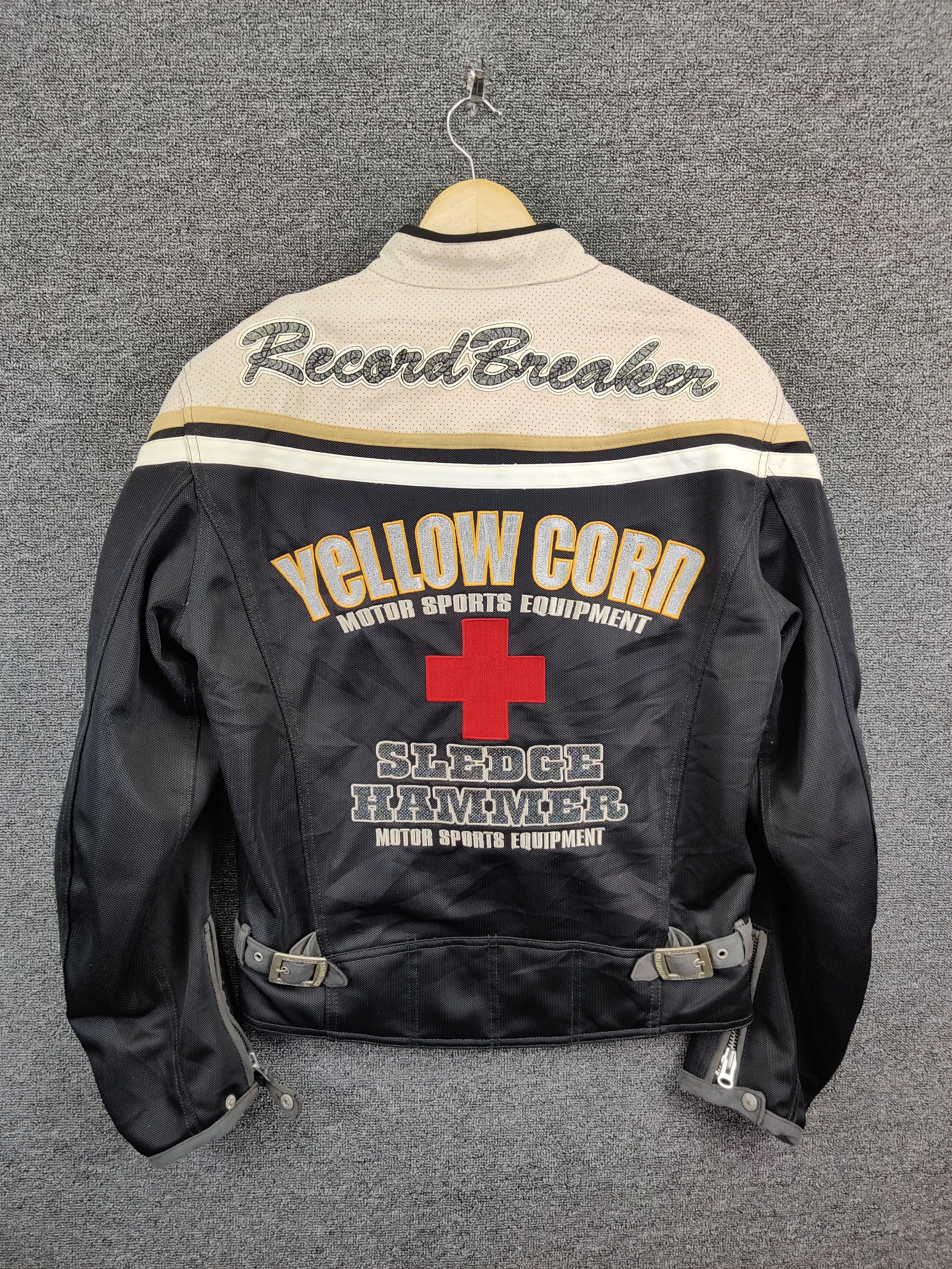 Vintage Yellow Corn Sledge Hammer Motorcycle Racing Jacket