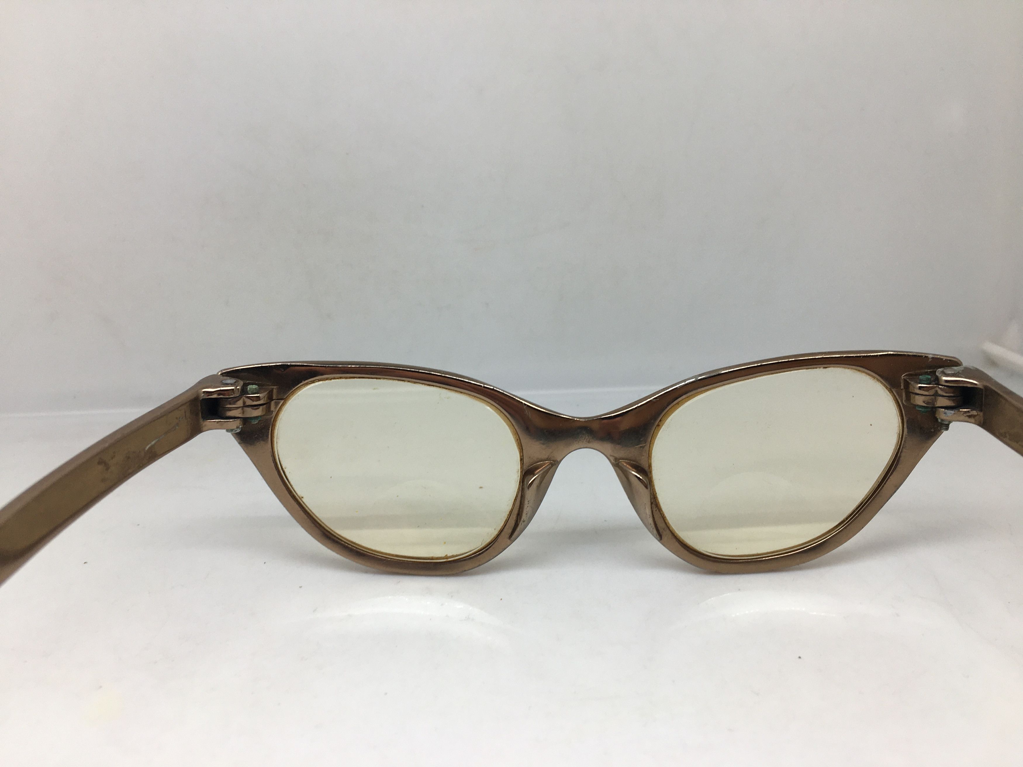 Vintage Vintage 50s TURA Woman Aluminum Brown Cateye Eyeglasses Size ONE SIZE - 5 Thumbnail