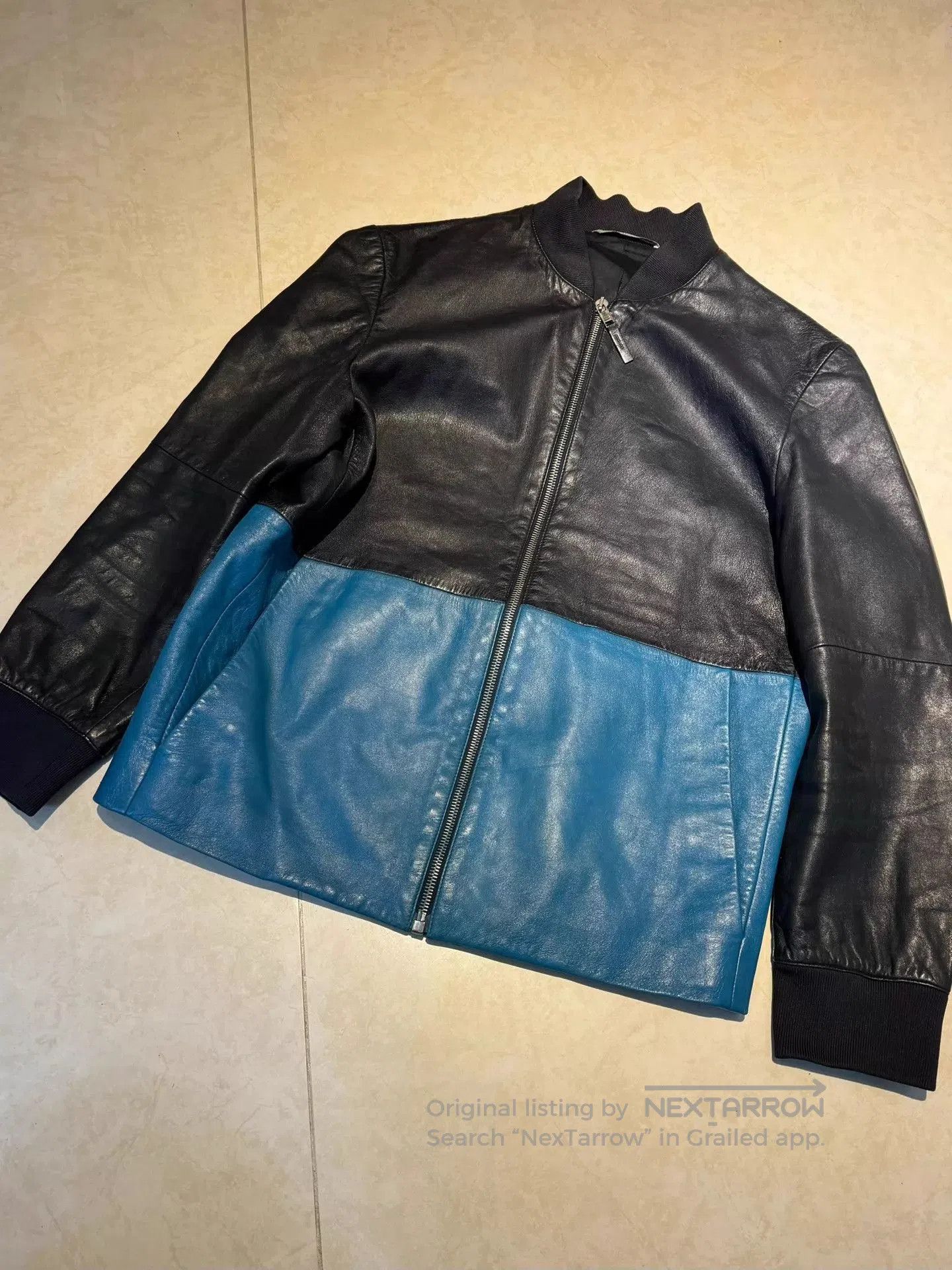 Dior Color Block Leather Bomber Jacket. Size US S / EU 44-46 / 1 - 1 Thumbnail