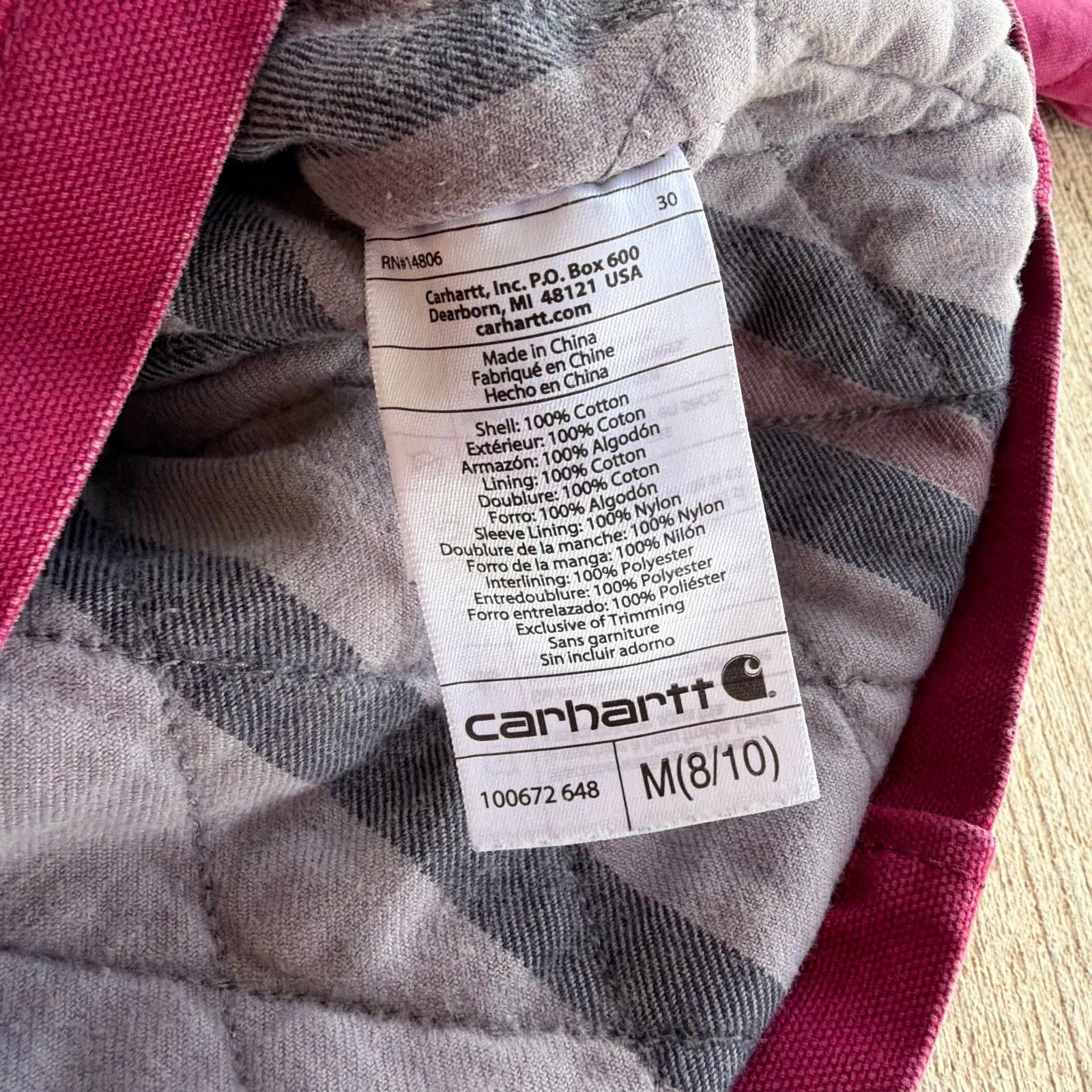 Carhartt × Vintage Carhartt WOMENS pink blanket lined chore work wear jacket Size US M / EU 48-50 / 2 - 5 Thumbnail