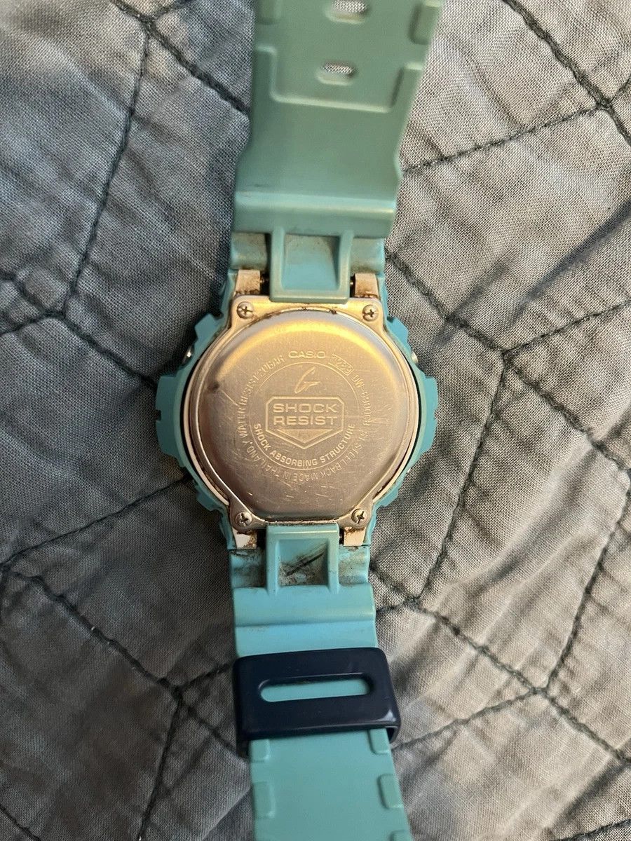 Casio × G Shock Casio G-Shock DW-6900CB-8 Turquoise Blue Rubber Watch Silver Size ONE SIZE - 5 Thumbnail