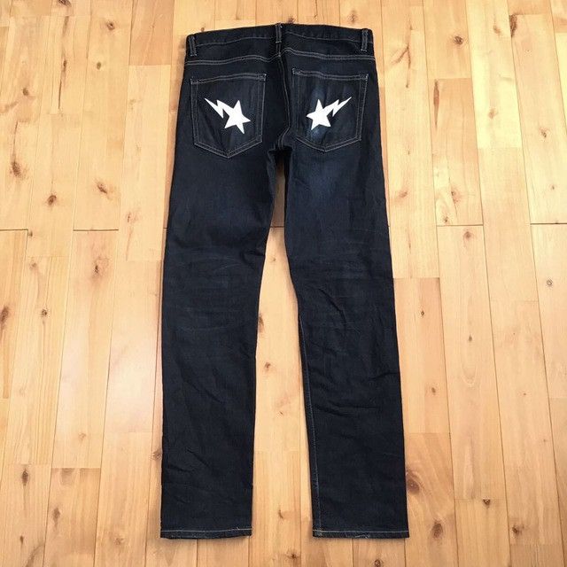Bape BAPE STA slim fit denim pants a bathing ape star ★size M Size US 32 / EU 48 - 1 Thumbnail