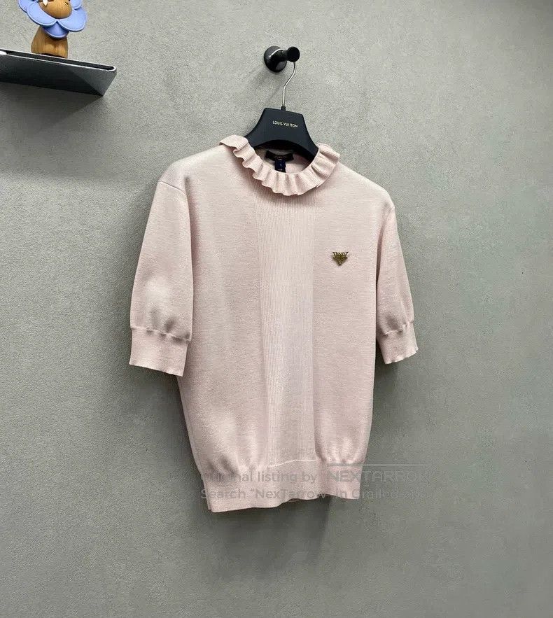 Louis Vuitton Louis Vuitton Nude Pink Lotus Neck Knit sweater Size S / US 4 / IT 40 - 3 Thumbnail