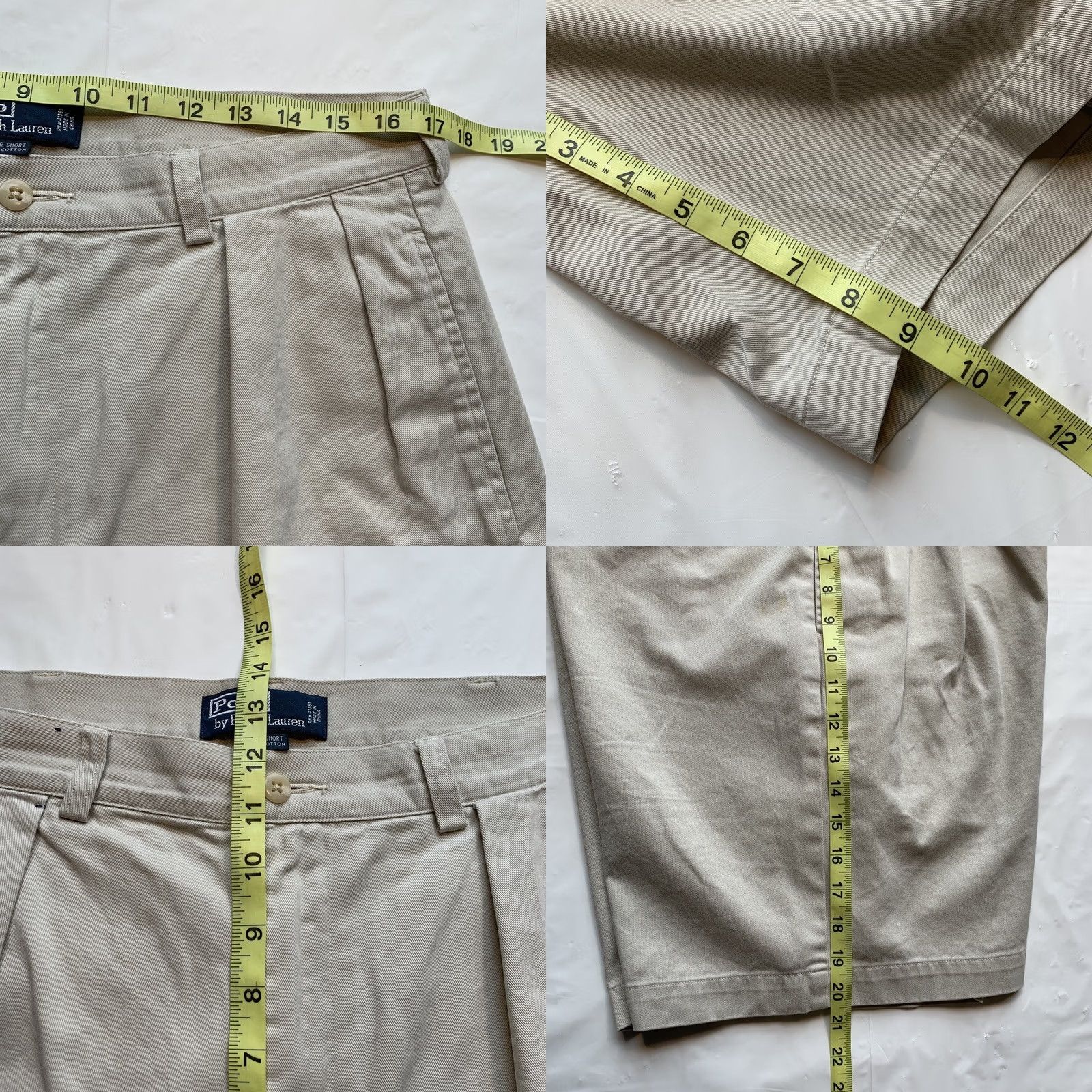 Polo Ralph Lauren Polo Ralph Lauren Tyler Shorts Mens 34 Chino Beige Pleated Logo 90s Summer Casual Outdoor Beach Shirt/Bottoms Size US S / EU 44-46 / 1 - 8 Thumbnail