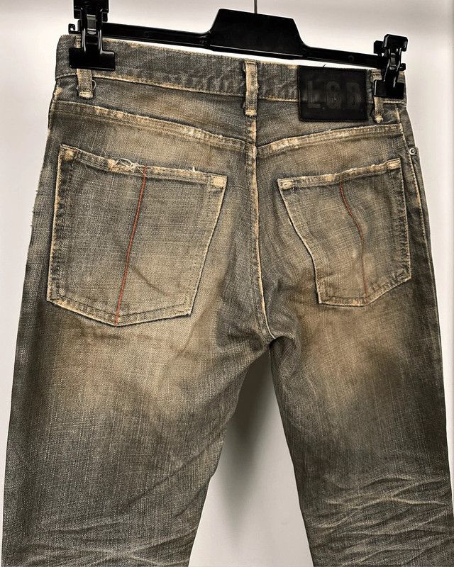 Le Grande Bleu (L.G.B.) LGB Mud Wash Cropped Bootcut Wolf Jeans (NO.WOLF 1818C) Size US 28 / EU 44 - 7 Thumbnail