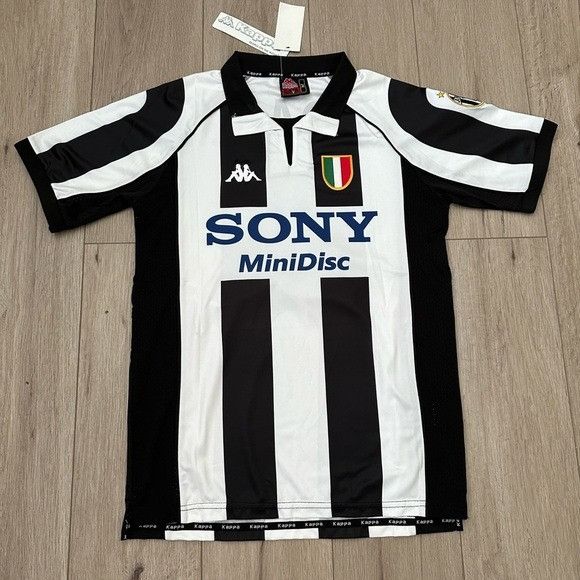 Kappa Zinedine Zidane Juventus 97/98 Home Retro Black Soccer Jerse Size US L / EU 52-54 / 3 - 4 Thumbnail