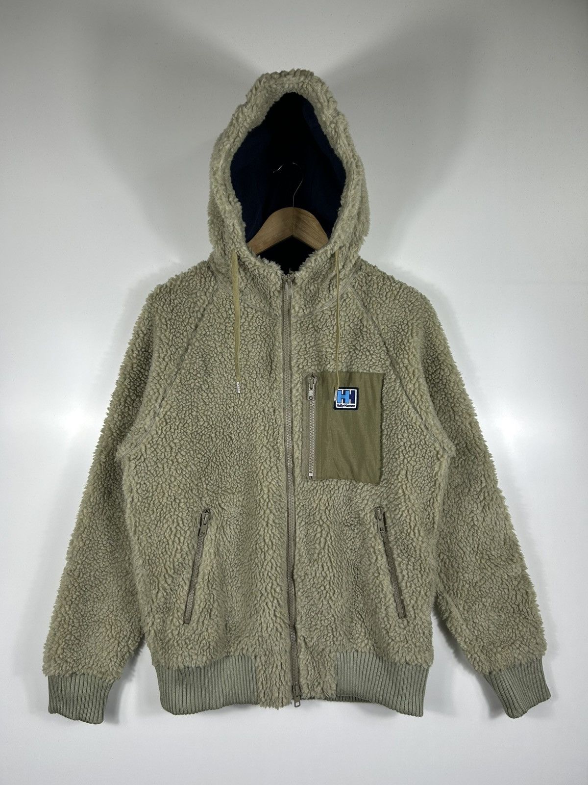 Helly Hansen × Vintage ⚡️Vintage Helly Hansen Deep Pile Fleece Hooded Sweater Size US M / EU 48-50 / 2 - 1 Thumbnail