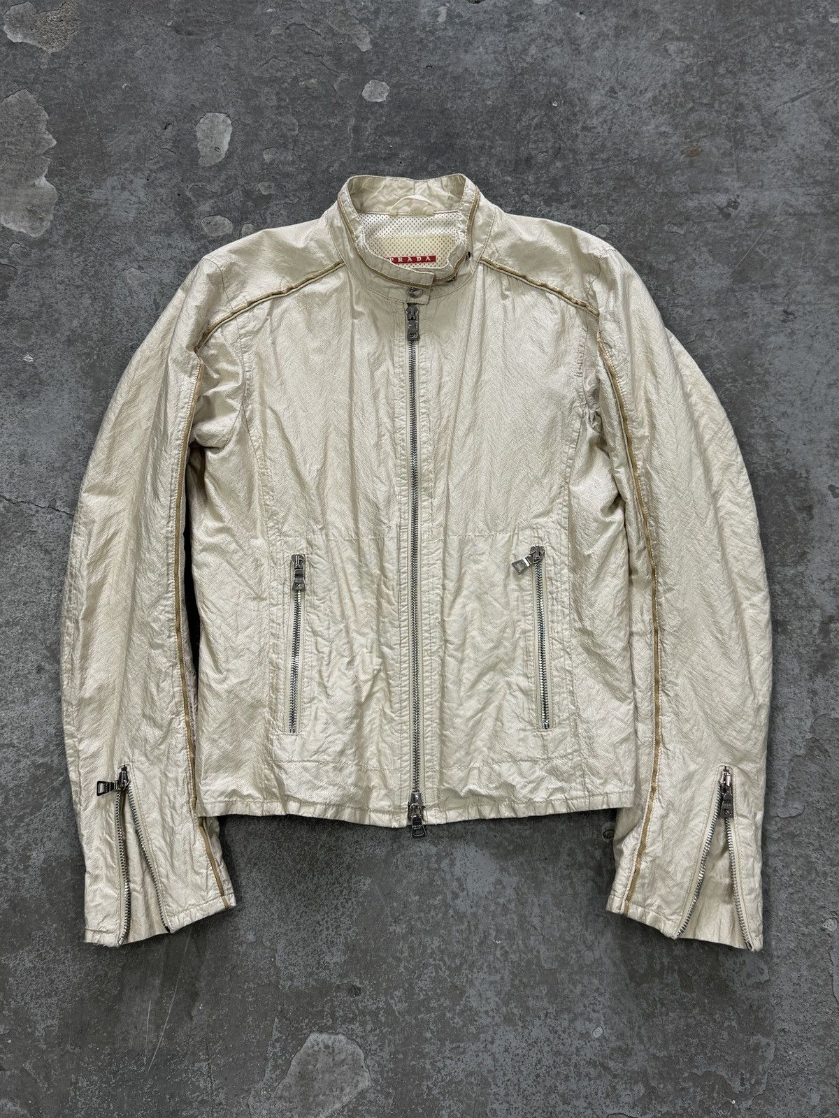 Prada Vintage Prada Nylon Racing Jacket Size S / US 4 / IT 40 - 1 Thumbnail
