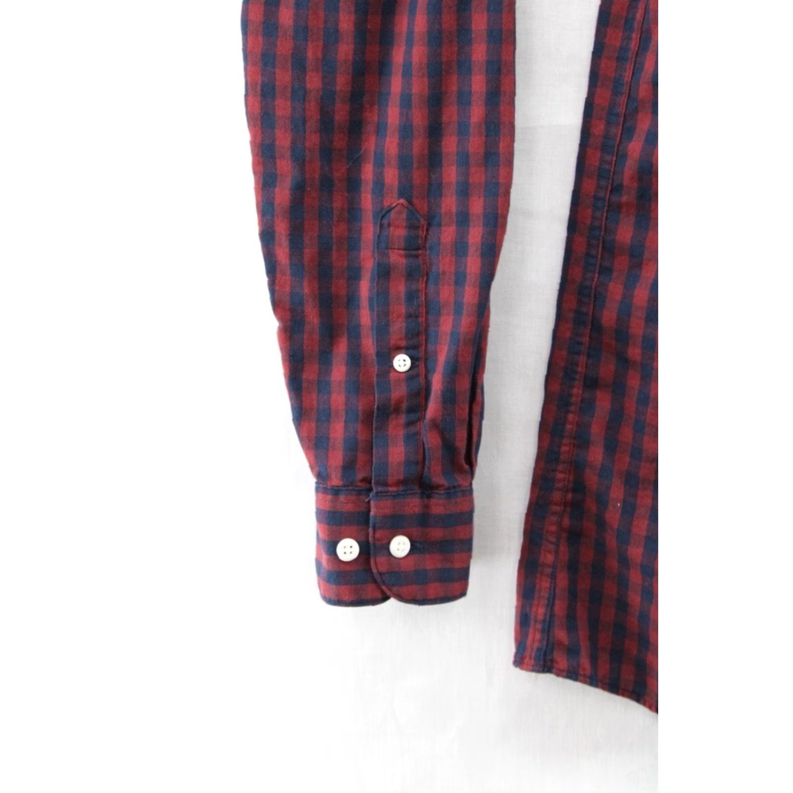Vintage Red Ale Shirt Men's XL Tall Red Black Check Band Collar Preppy Work Office Size US XL / EU 56 / 4 - 2 Thumbnail