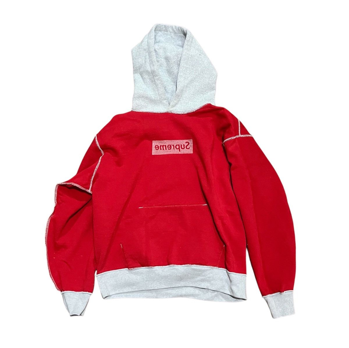 Supreme SS23 inside out grey box logo hoodie