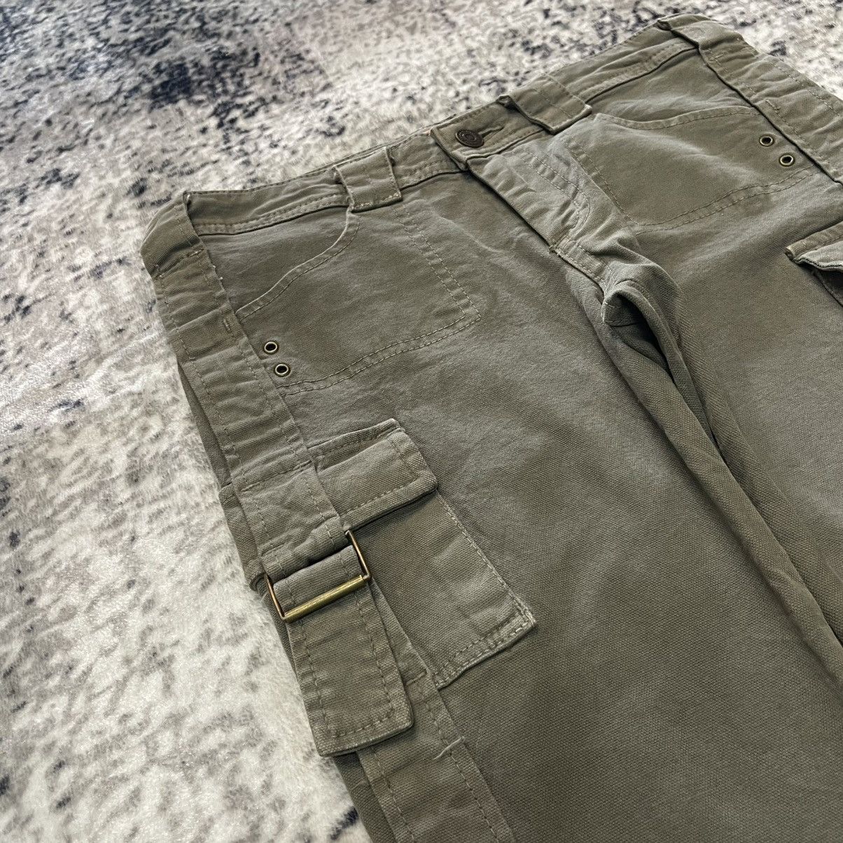 Le Grande Bleu (L.G.B.) 2000s Wow Japan Parachute Bondage Low Rise Cargo Flare Pants Size 26" / US 2 / IT 38 - 9 Thumbnail