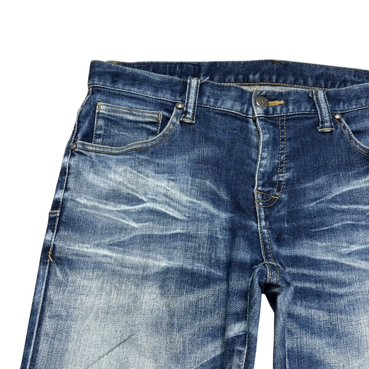 Tornado Mart Tornado Mart Acid Wash Denim Low Flare Jeans Size US 31 - 4 Thumbnail