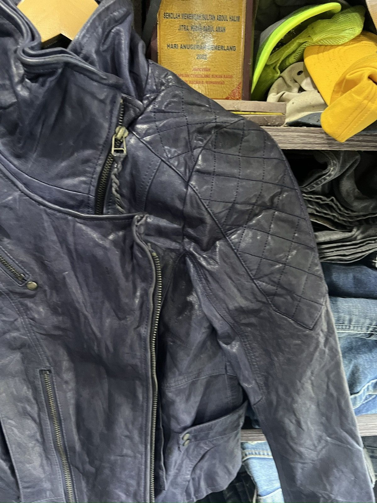 Other 🔥Borsalini Italy Leather Zipper Jacket Size XS / US 0-2 / IT 36-38 - 6 Thumbnail
